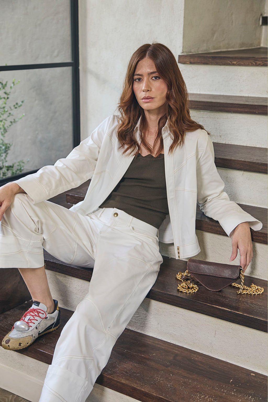 PANTALON BOTA RECTA RUEDO CON DOBLES, PESPUNTE