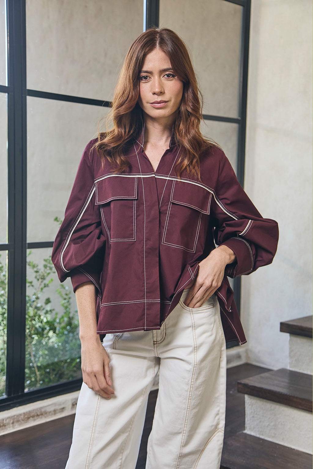 BLUSA CUELLO NERU PERILLA ESCONDIDA