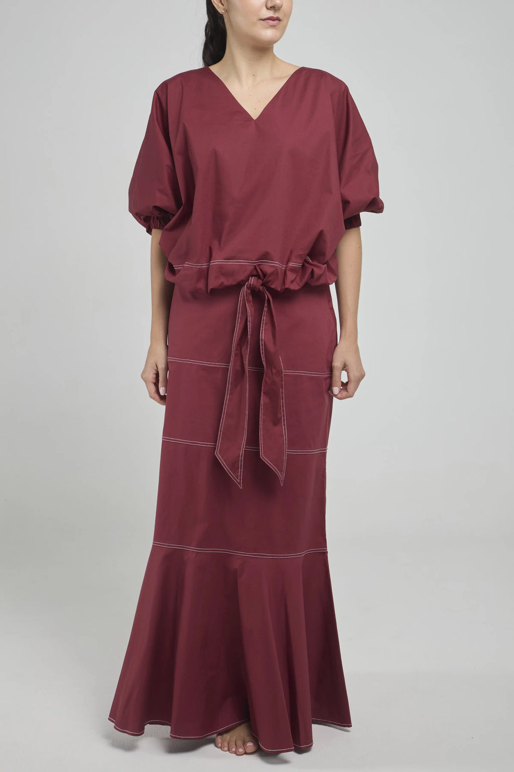 BLUSA JARETA TIRA MANGA RESORTE C/V