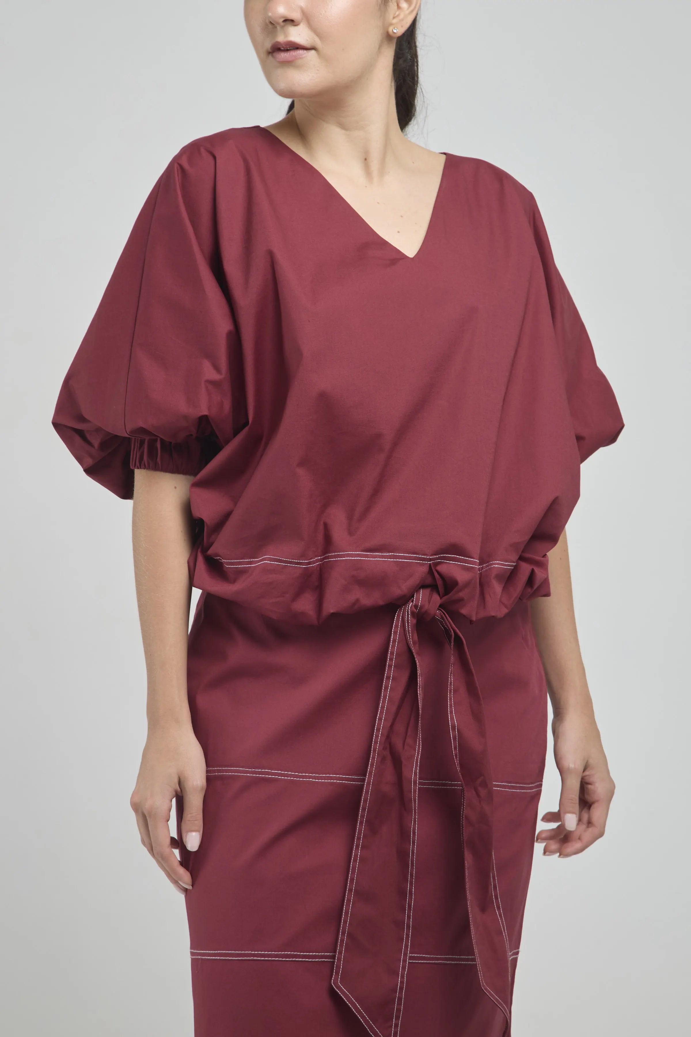 BLUSA JARETA TIRA MANGA RESORTE C/V