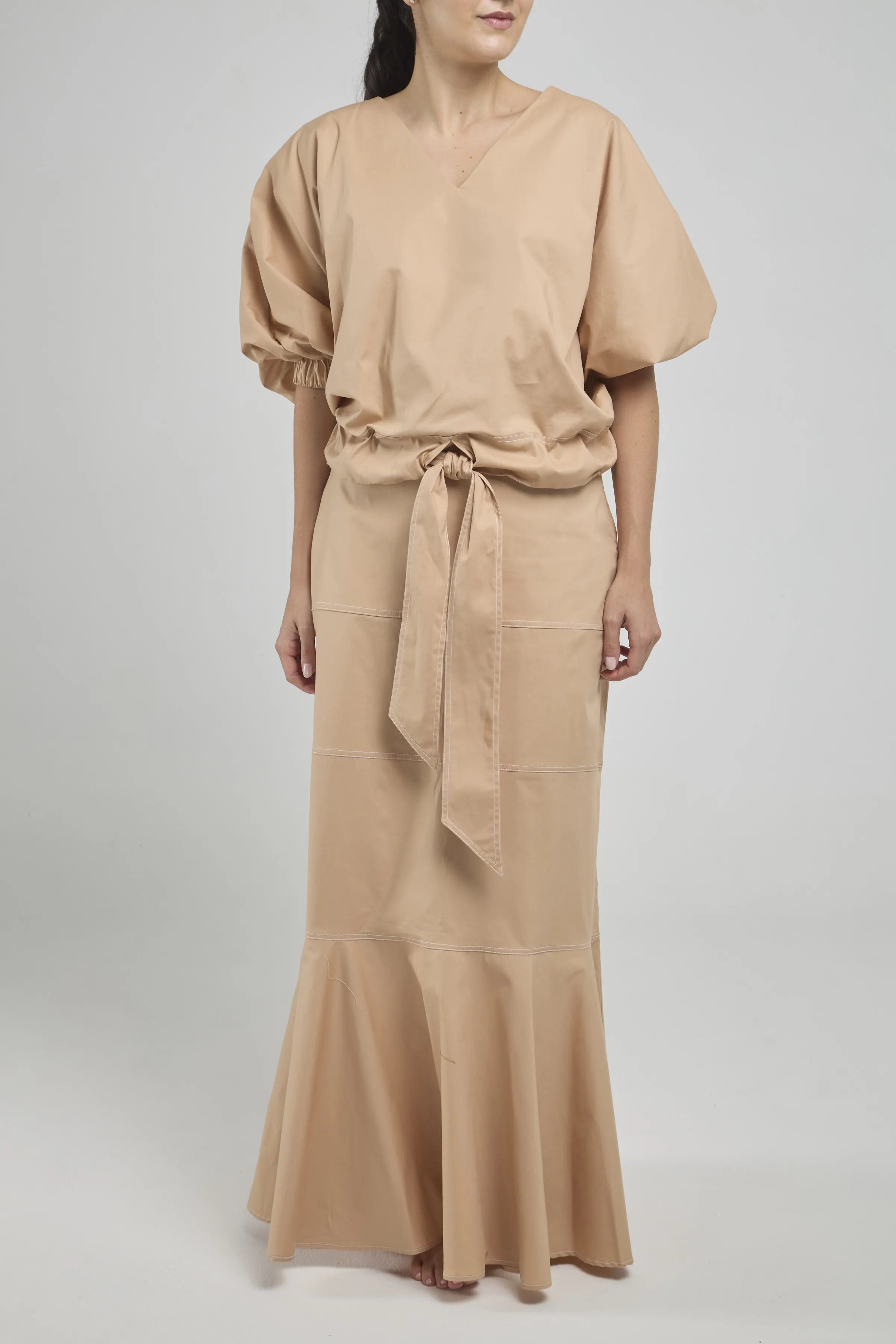 BLUSA JARETA TIRA MANGA RESORTE C/V