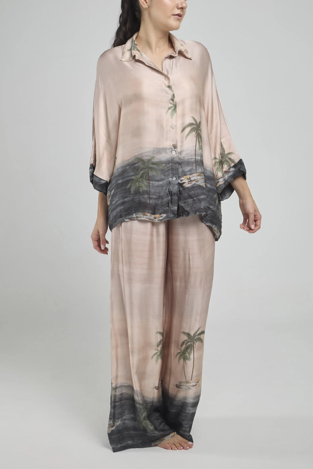 SET EN SATÍN ESTAMPADO
