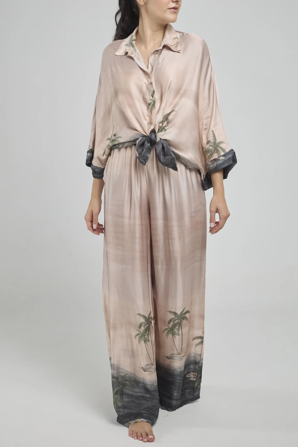 SET EN SATÍN ESTAMPADO