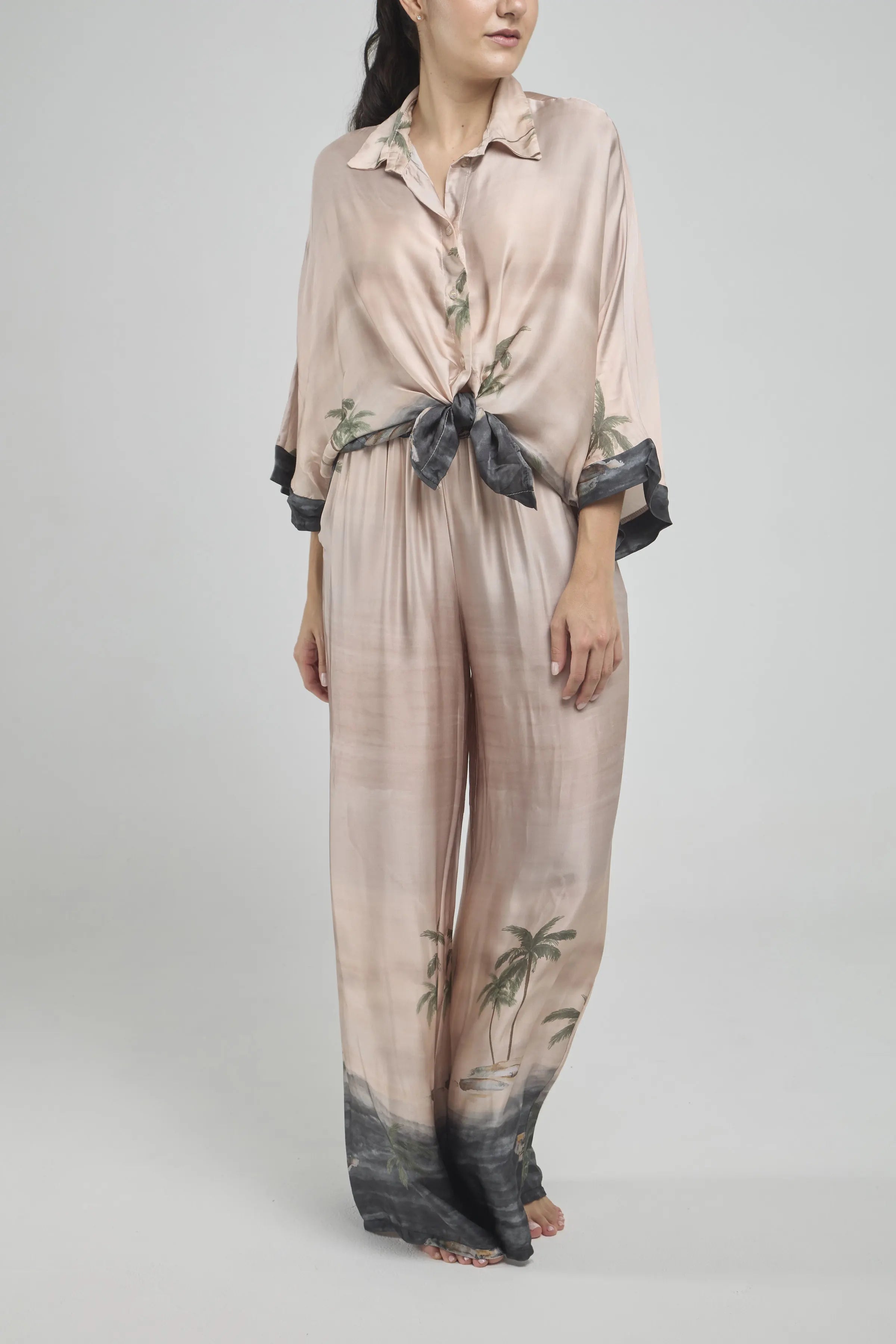 SET EN SATÍN ESTAMPADO
