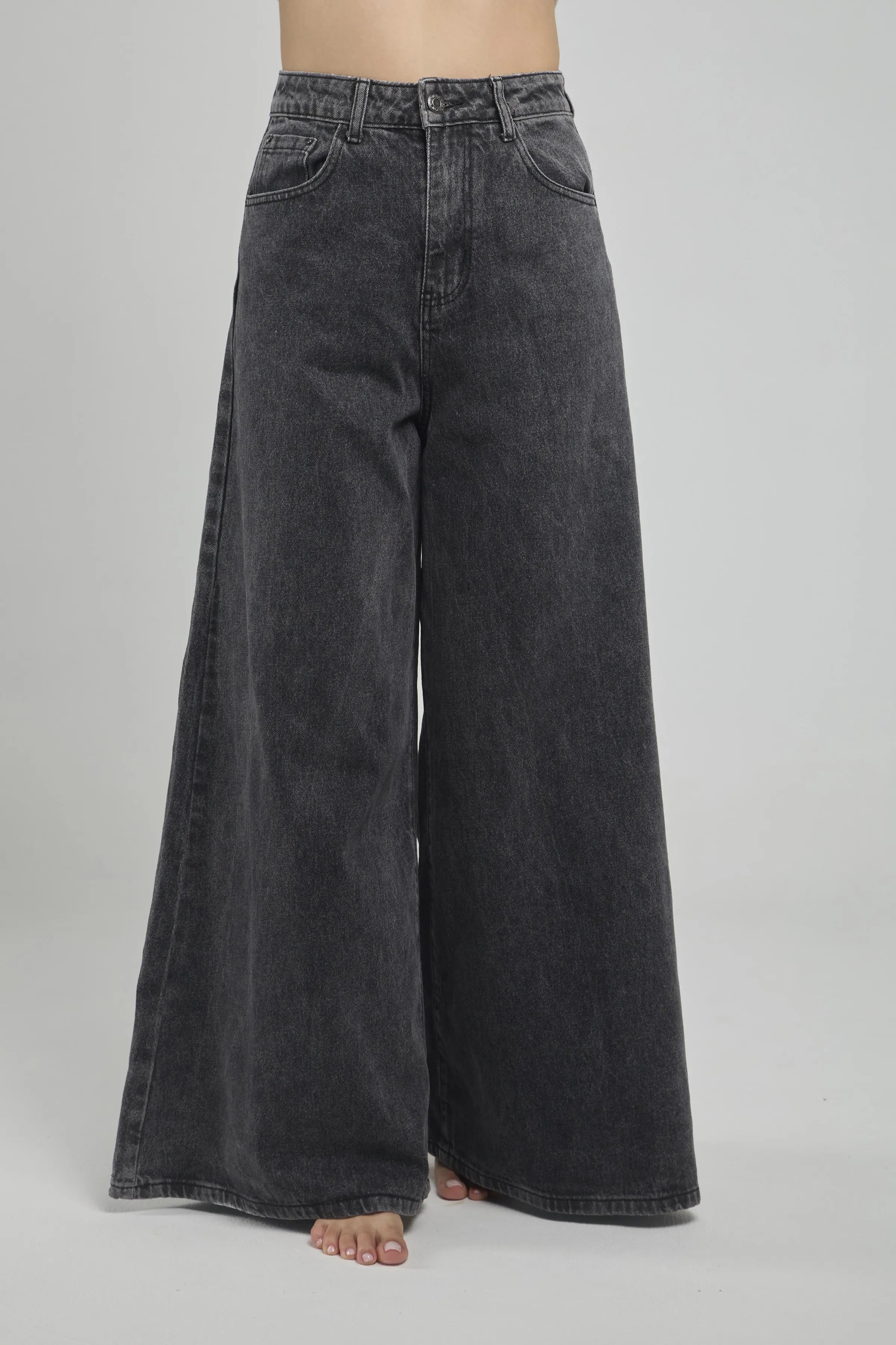 PANTALON JEANS PALAZZO PINZAS ATRAS