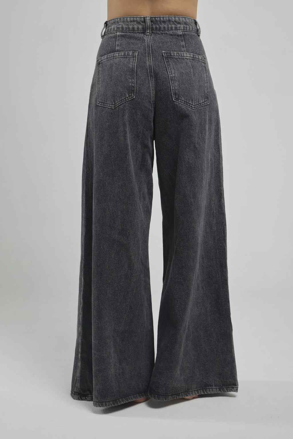 PANTALON JEANS PALAZZO PINZAS ATRAS