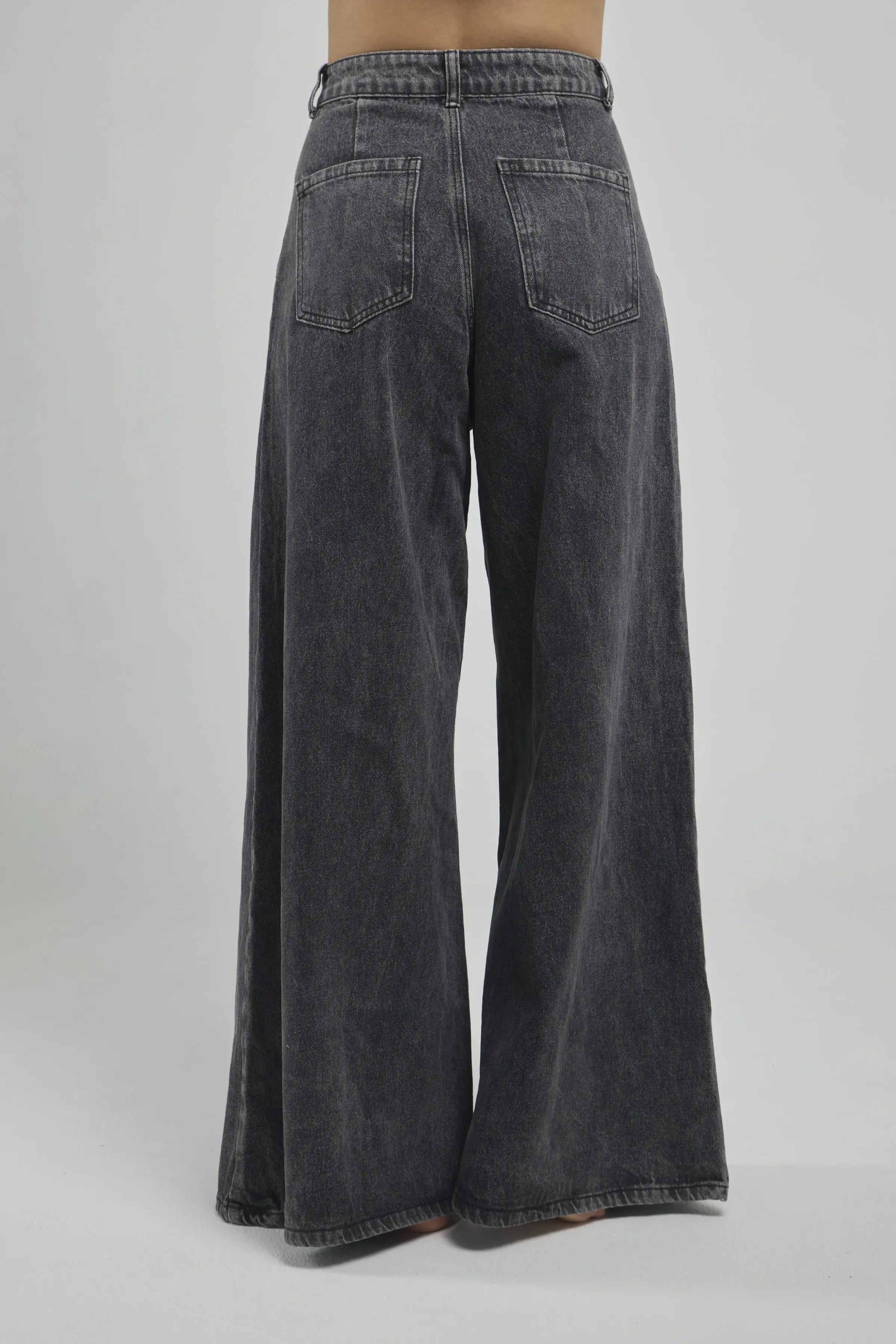 PANTALON JEANS PALAZZO PINZAS ATRAS