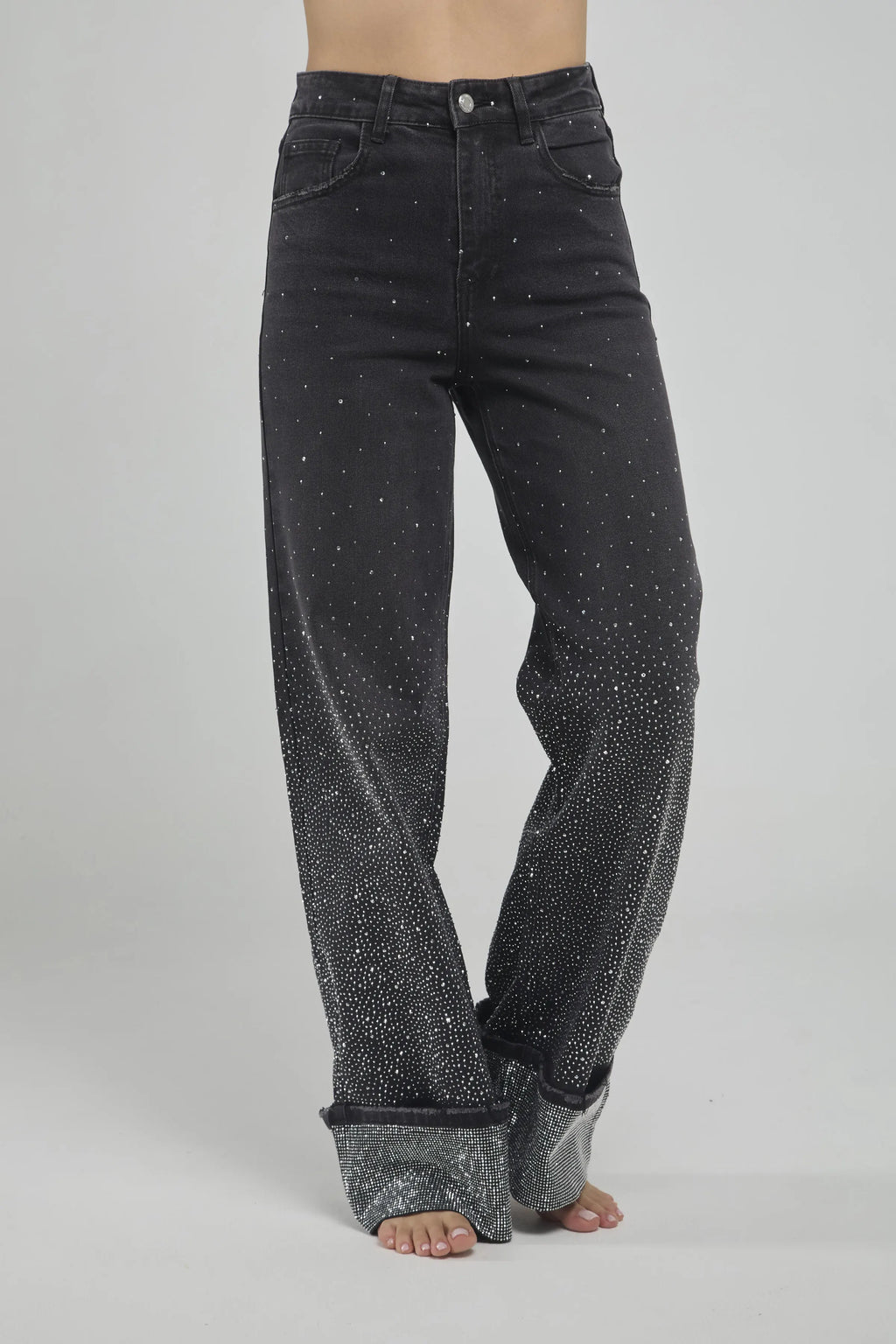 JEANS CHISPAS BOTA RECTA DOBLES CHISPAS