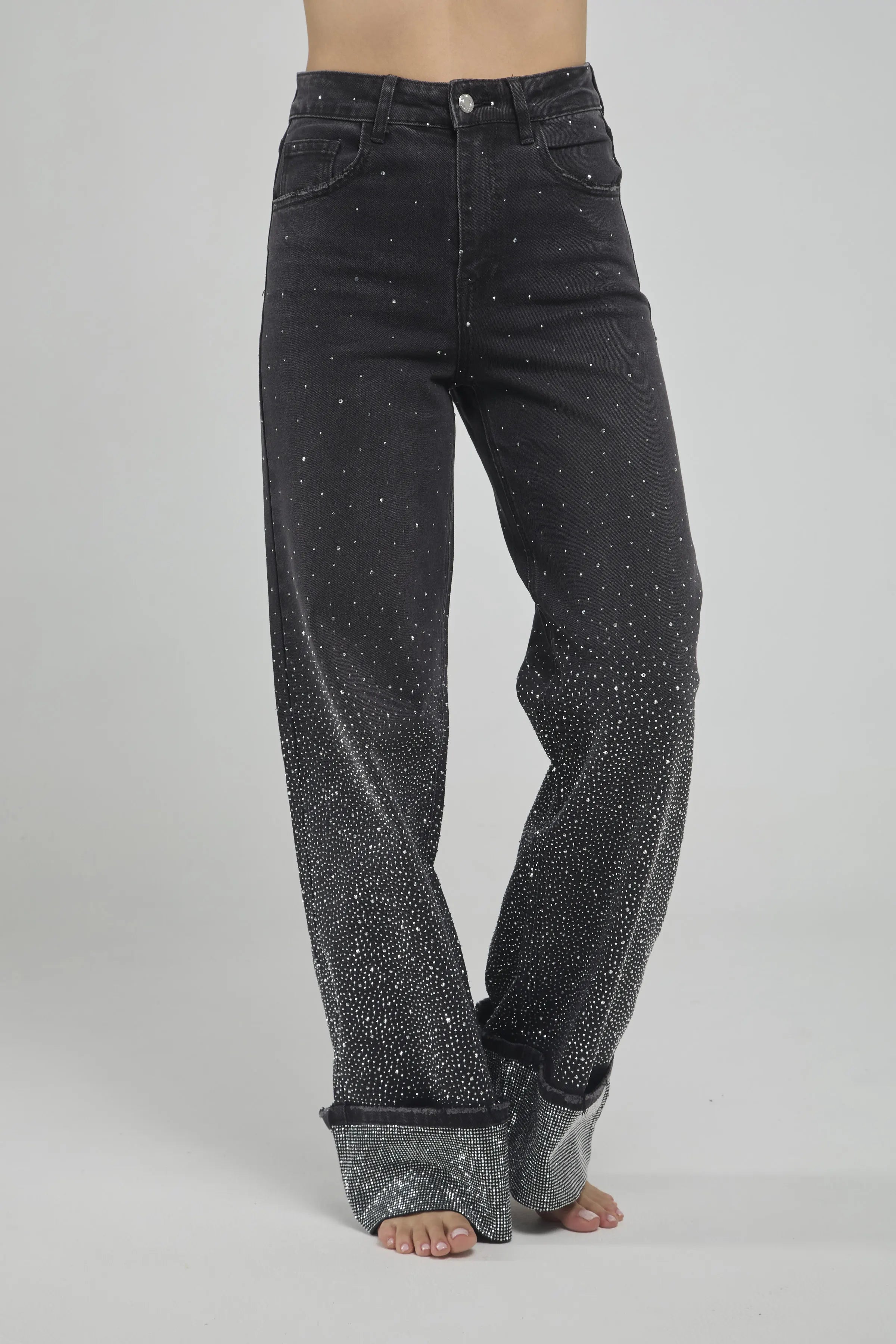 JEANS CHISPAS BOTA RECTA DOBLES CHISPAS