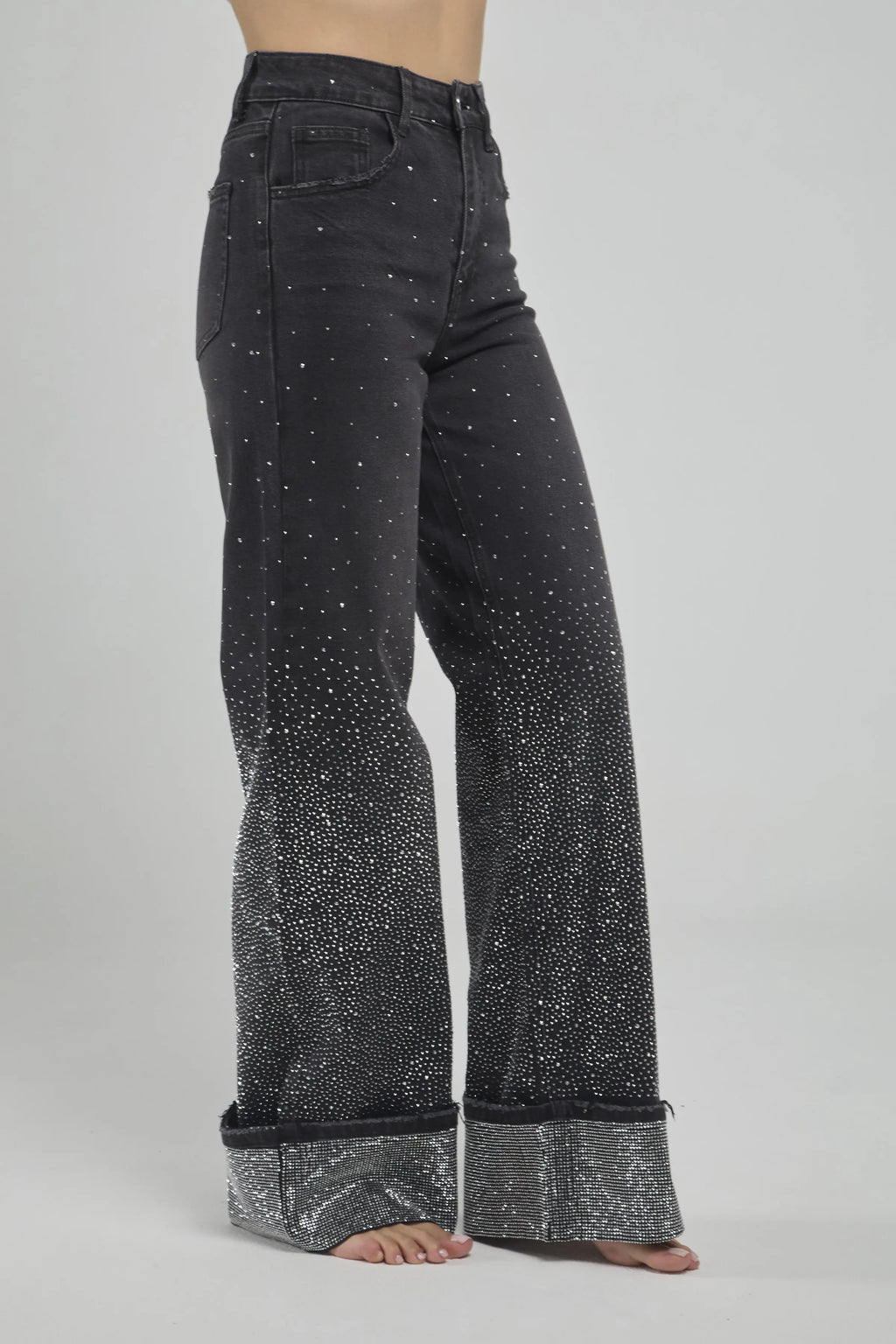 JEANS CHISPAS BOTA RECTA DOBLES CHISPAS