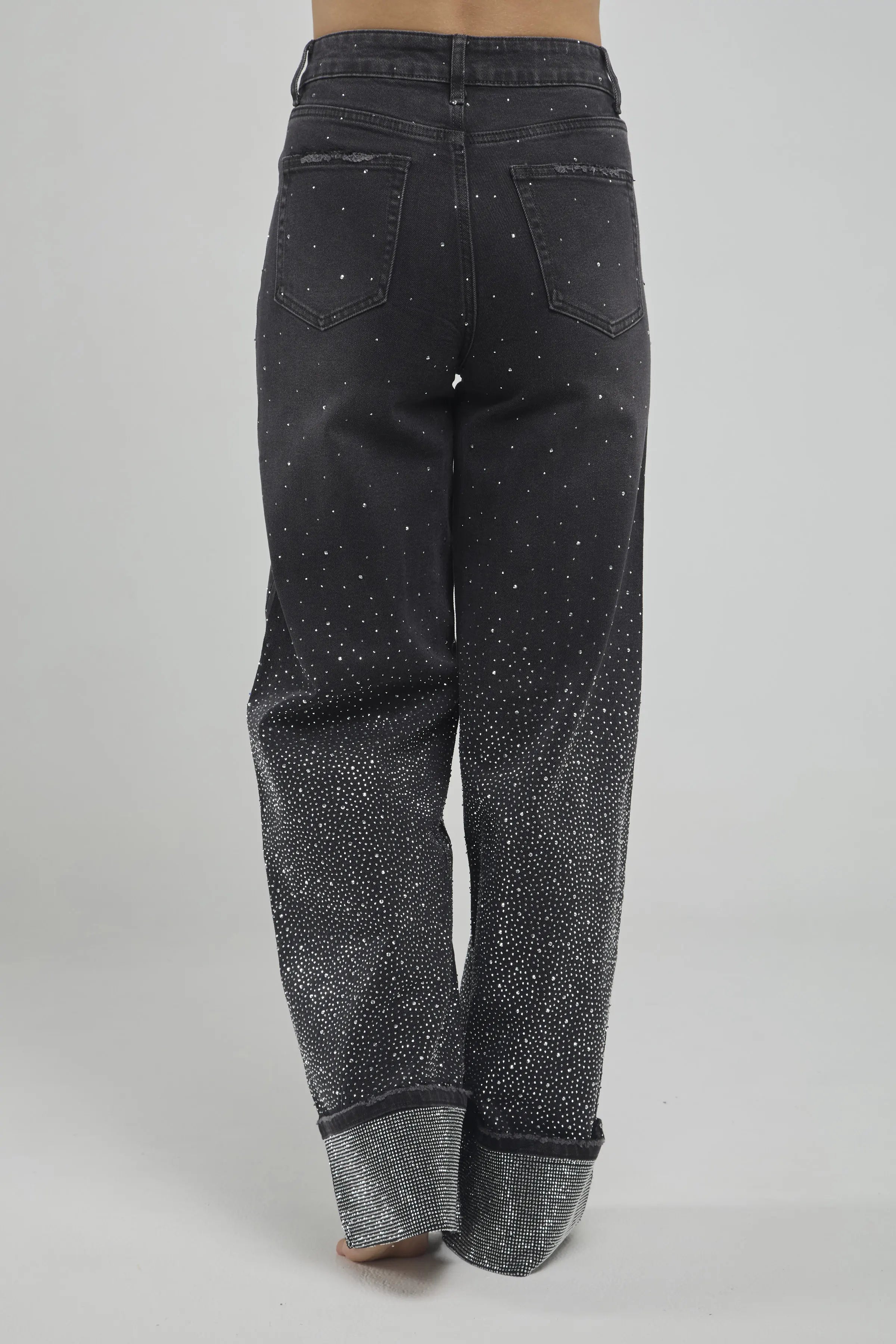 JEANS CHISPAS BOTA RECTA DOBLES CHISPAS