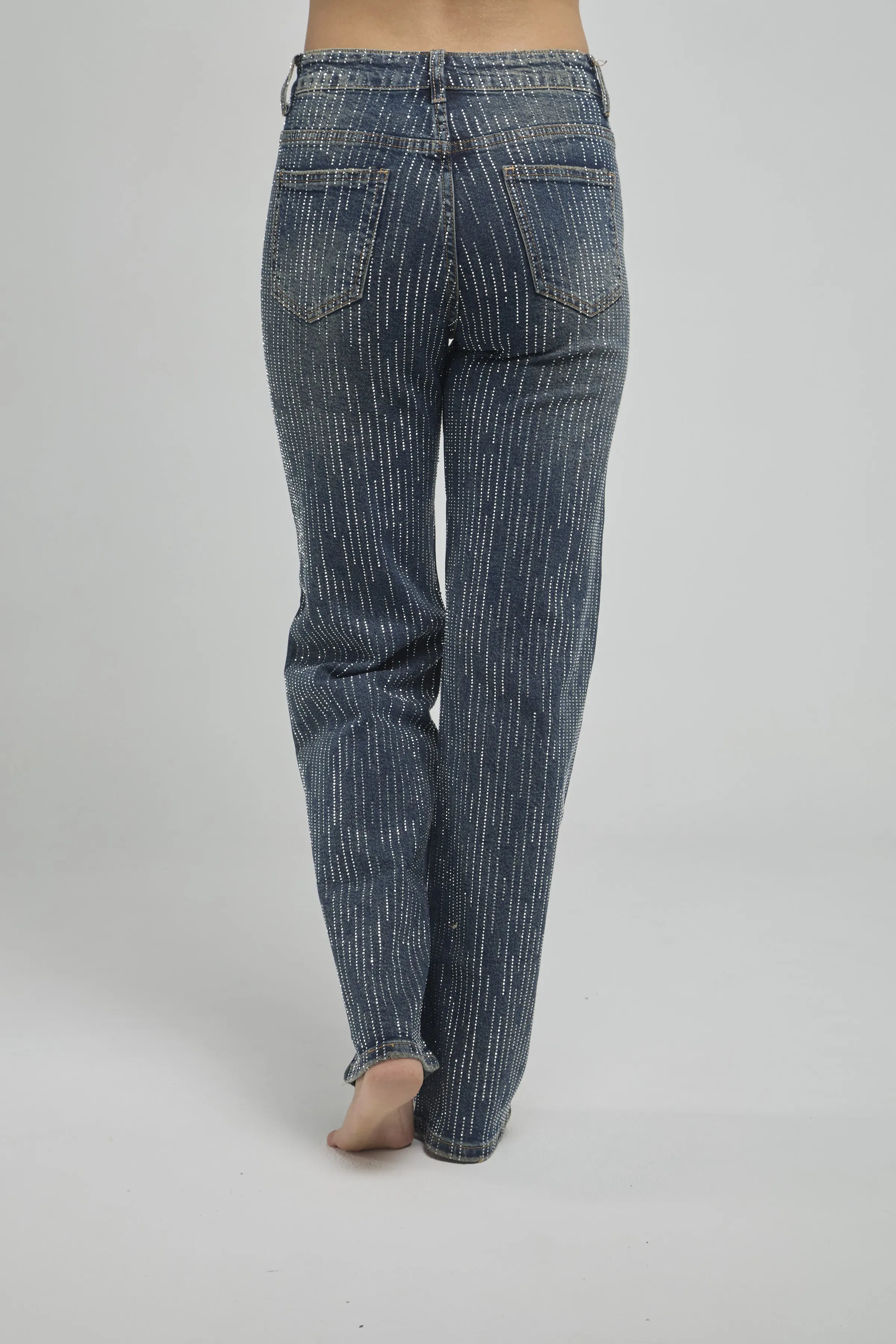 JEANS BOTA/RECTA CHISPAS/LINEAS/VERTICAL