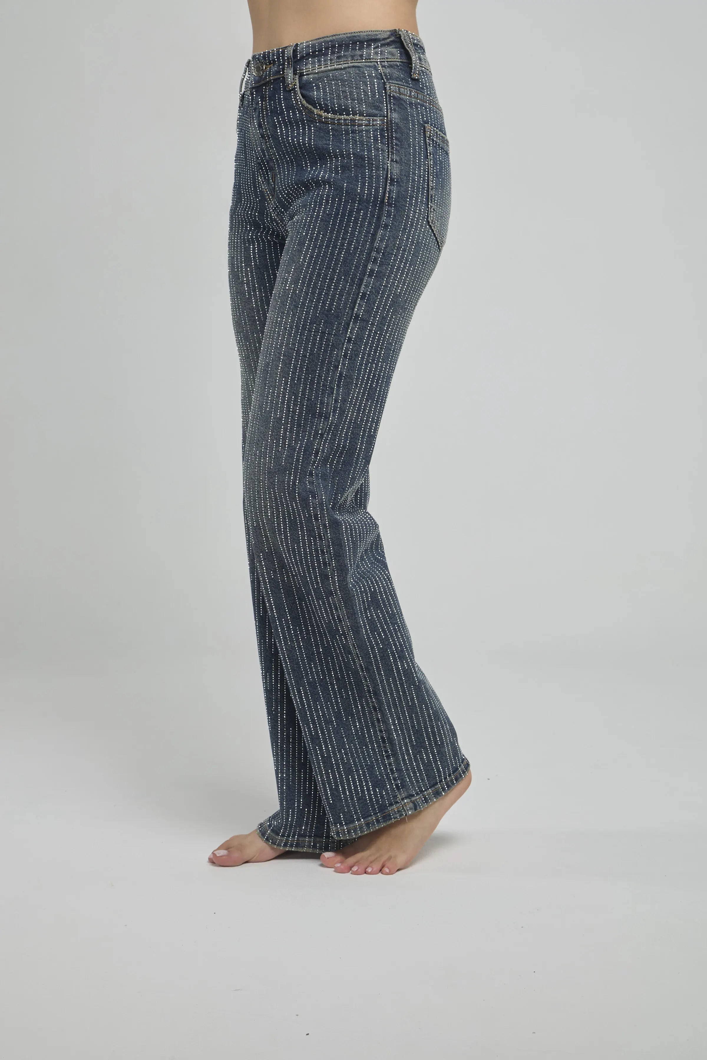 JEANS BOTA/RECTA CHISPAS/LINEAS/VERTICAL