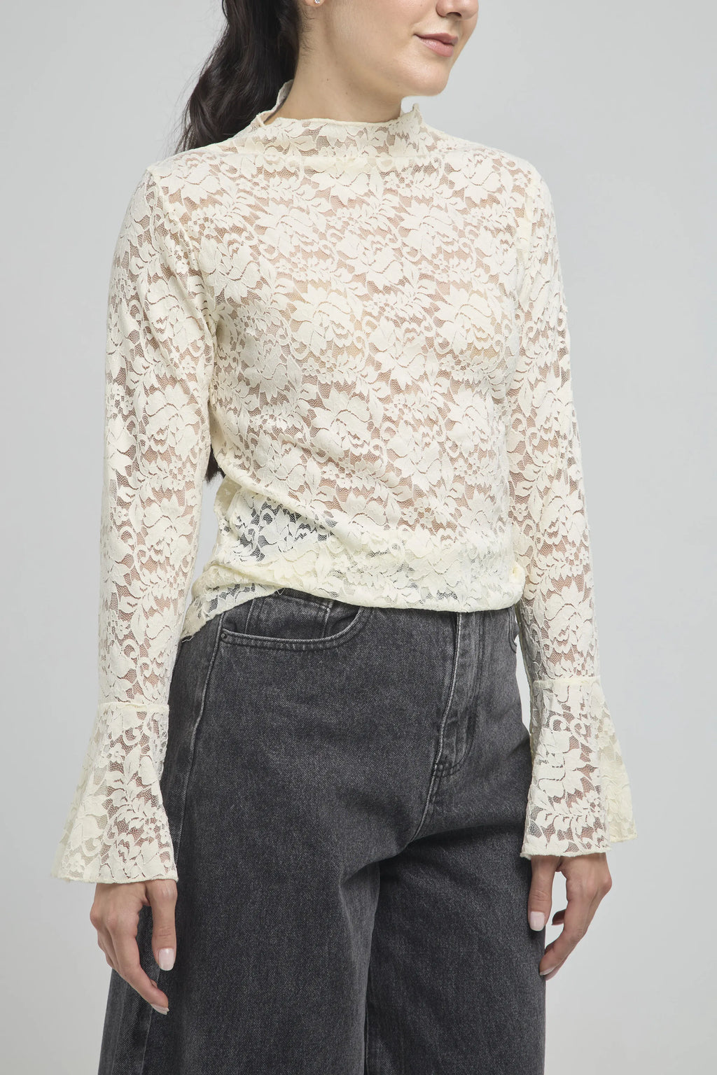 CAMISETA MANGA LARGA CAMPANA EN BLONDA C/R