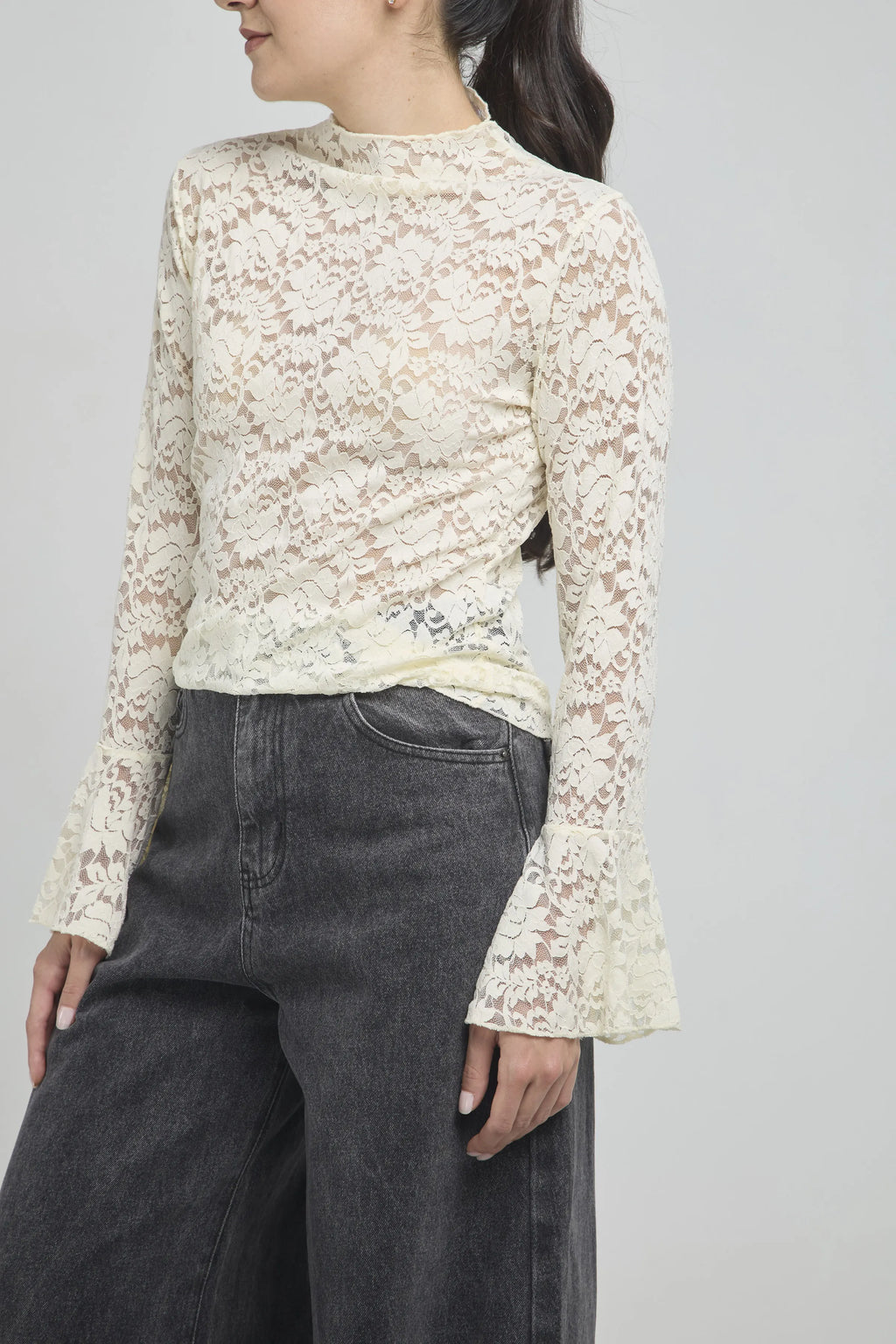 CAMISETA MANGA LARGA CAMPANA EN BLONDA C/R