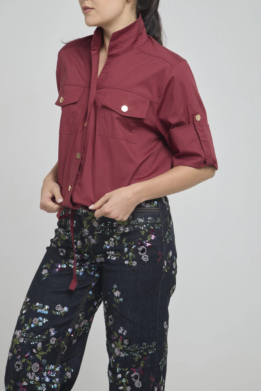 CHAQUETA JARETA CUELLO NERU  BOLSILLO TAPA CHAARRETERA MANGA