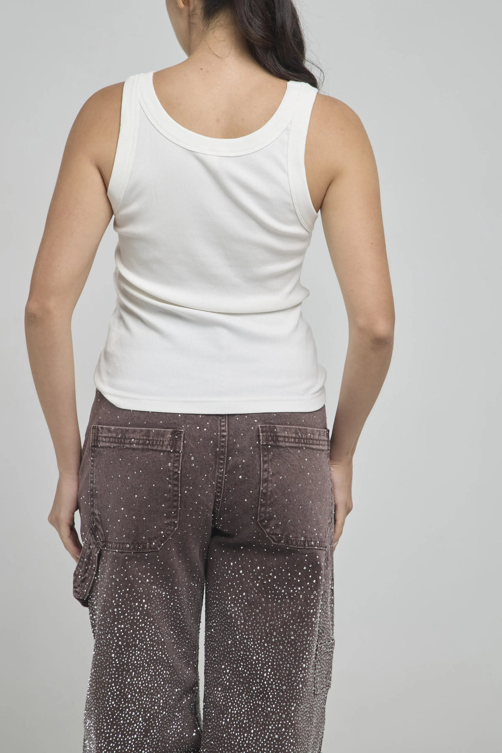 CAMISETA MANGA SISA TIRAS ANCHA ACANALADA