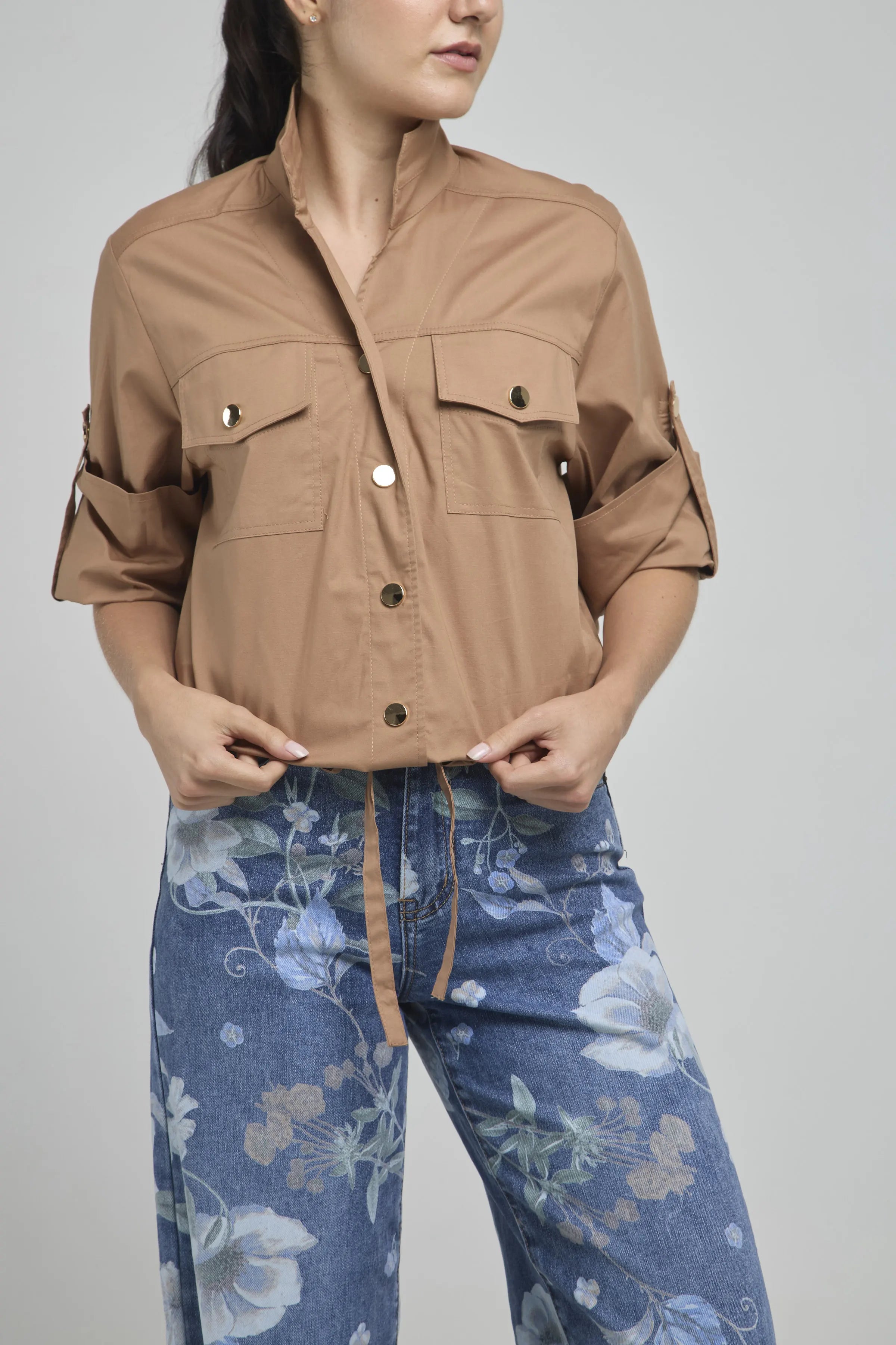 CHAQUETA JARETA CUELLO NERU  BOLSILLO TAPA CHAARRETERA MANGA