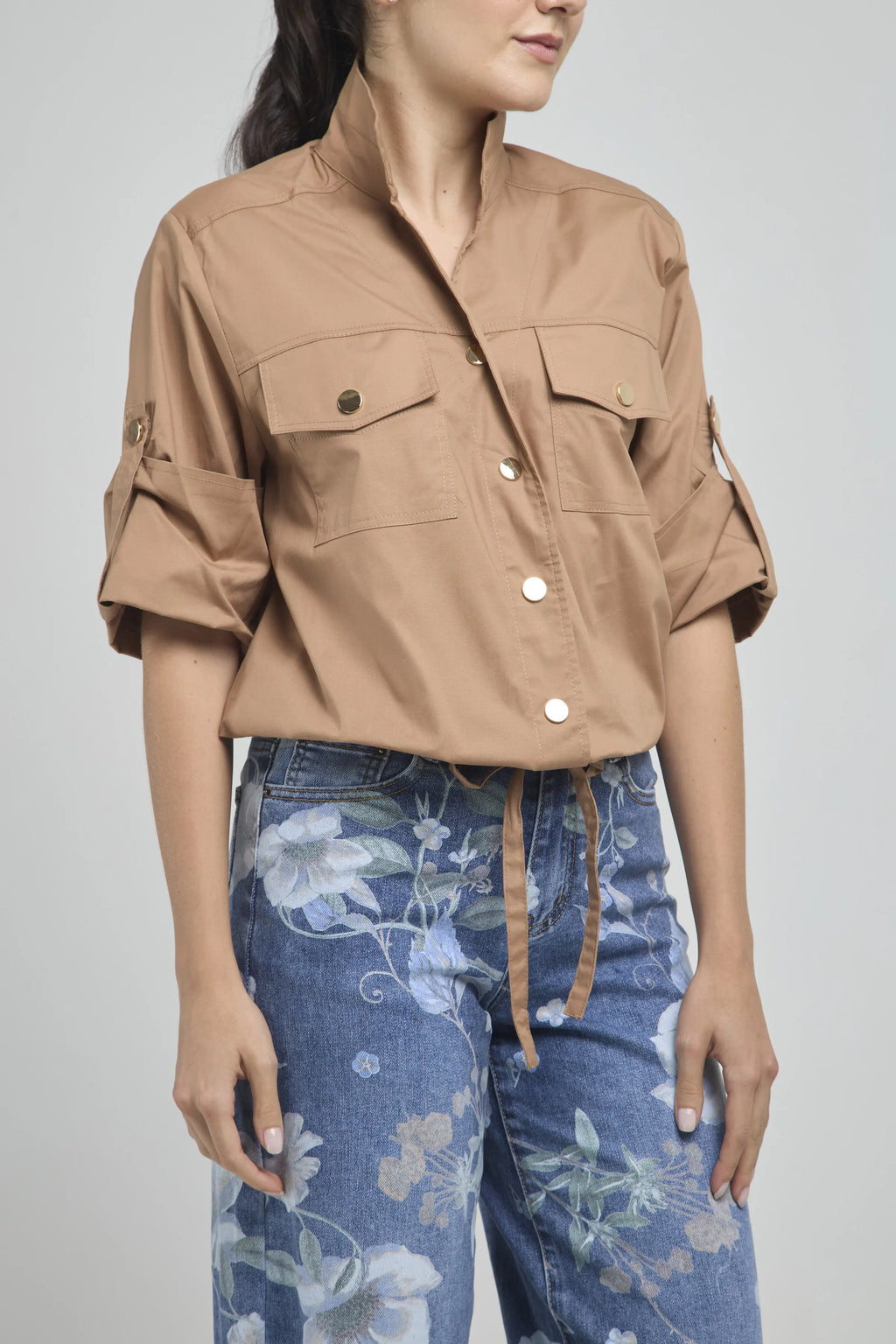 CHAQUETA JARETA CUELLO NERU  BOLSILLO TAPA CHAARRETERA MANGA