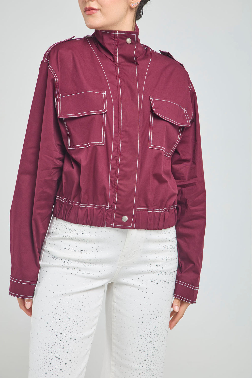 CHAQUETA PESPUNTE BOSI TAPA CIERR C/N CHARRRETERA HOMBRO