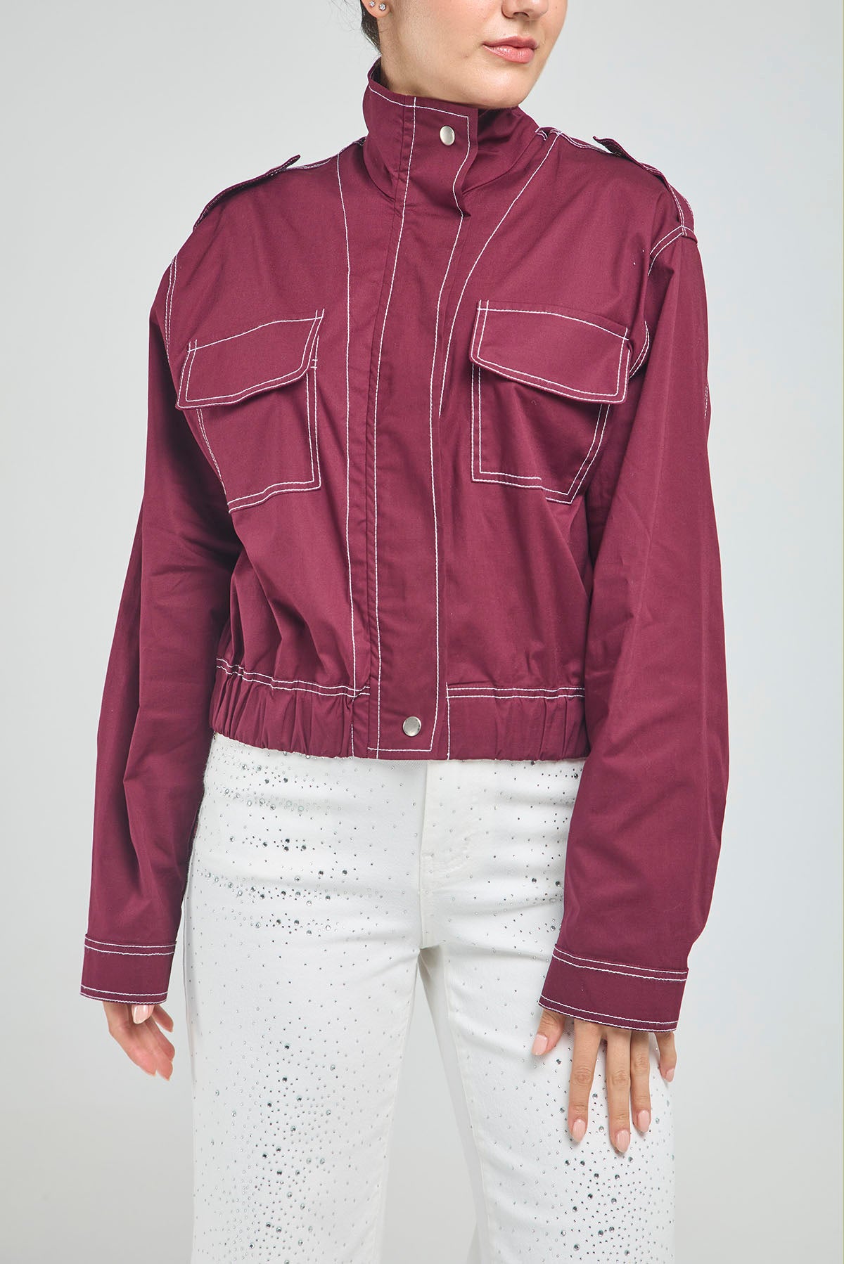 CHAQUETA PESPUNTE BOSI TAPA CIERR C/N CHARRRETERA HOMBRO