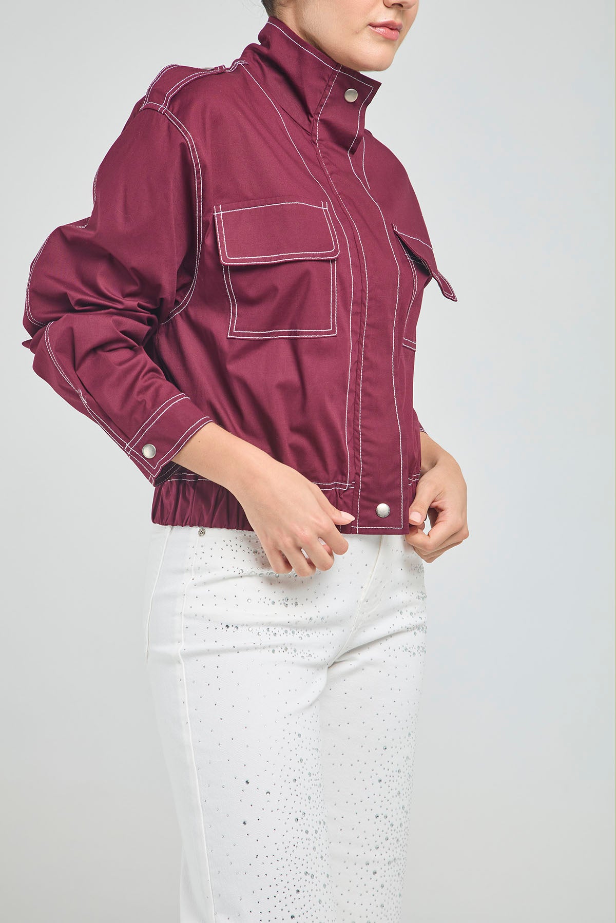 CHAQUETA PESPUNTE BOSI TAPA CIERR C/N CHARRRETERA HOMBRO