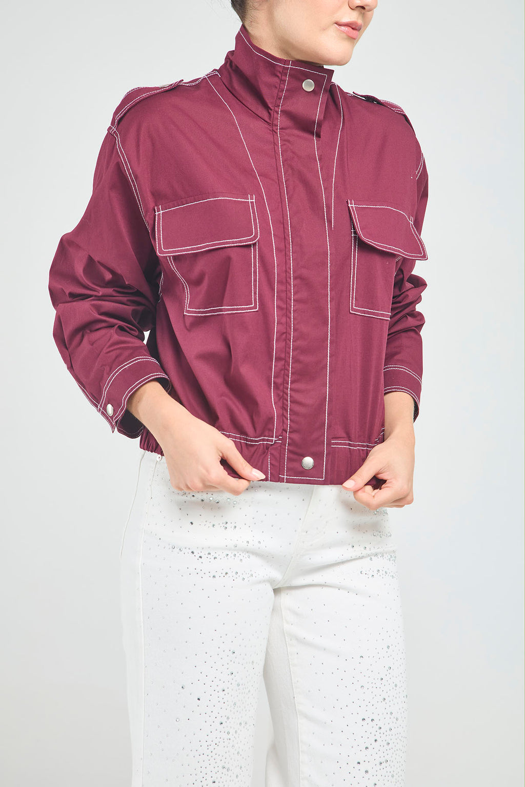 CHAQUETA PESPUNTE BOSI TAPA CIERR C/N CHARRRETERA HOMBRO