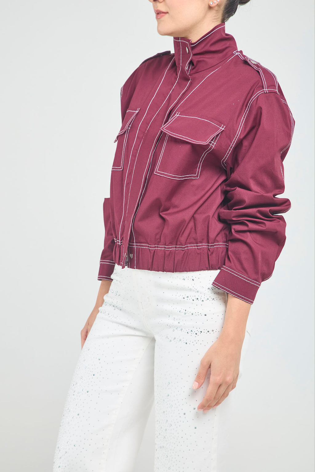 CHAQUETA PESPUNTE BOSI TAPA CIERR C/N CHARRRETERA HOMBRO