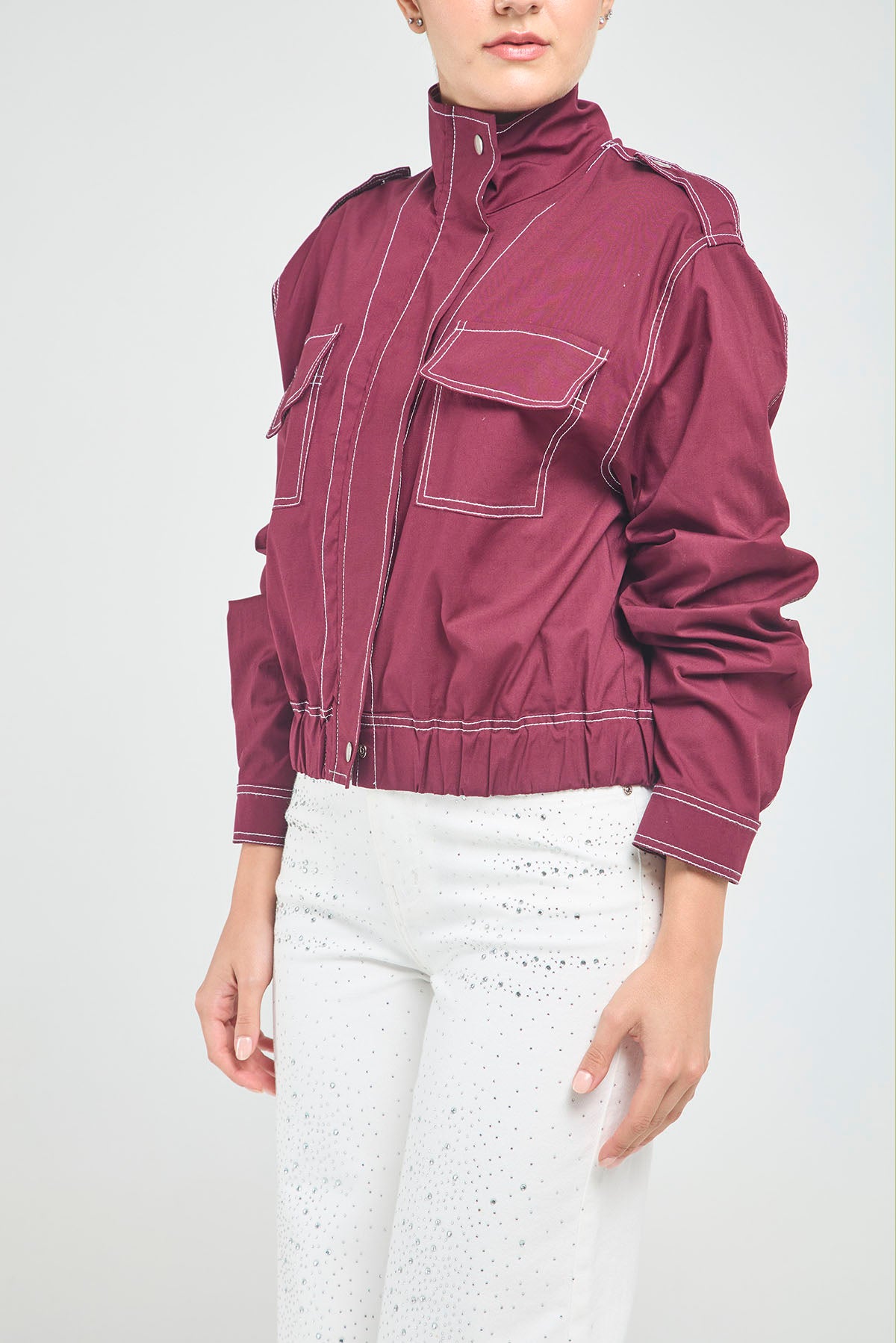 CHAQUETA PESPUNTE BOSI TAPA CIERR C/N CHARRRETERA HOMBRO