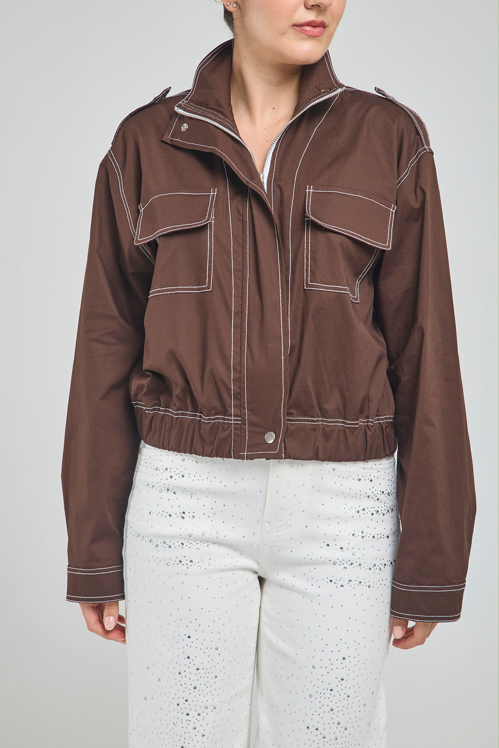 CHAQUETA PESPUNTE BOSI TAPA CIERR C/N CHARRRETERA HOMBRO