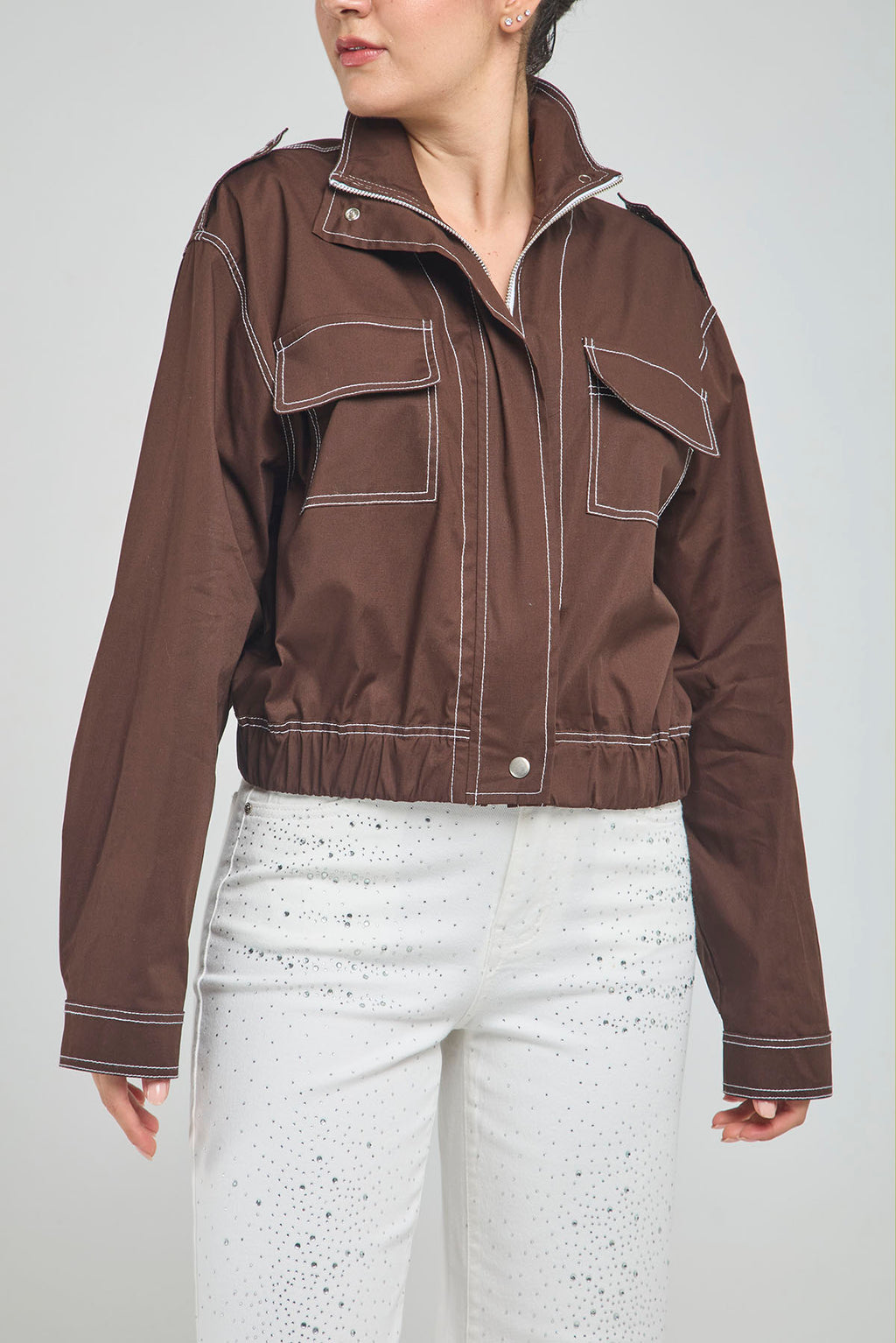 CHAQUETA PESPUNTE BOSI TAPA CIERR C/N CHARRRETERA HOMBRO