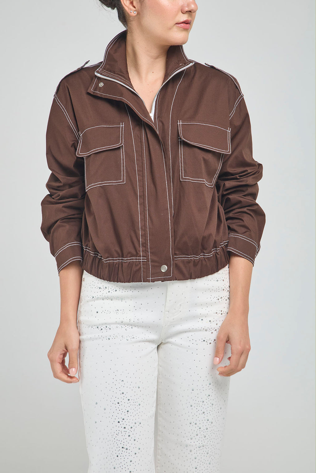 CHAQUETA PESPUNTE BOSI TAPA CIERR C/N CHARRRETERA HOMBRO