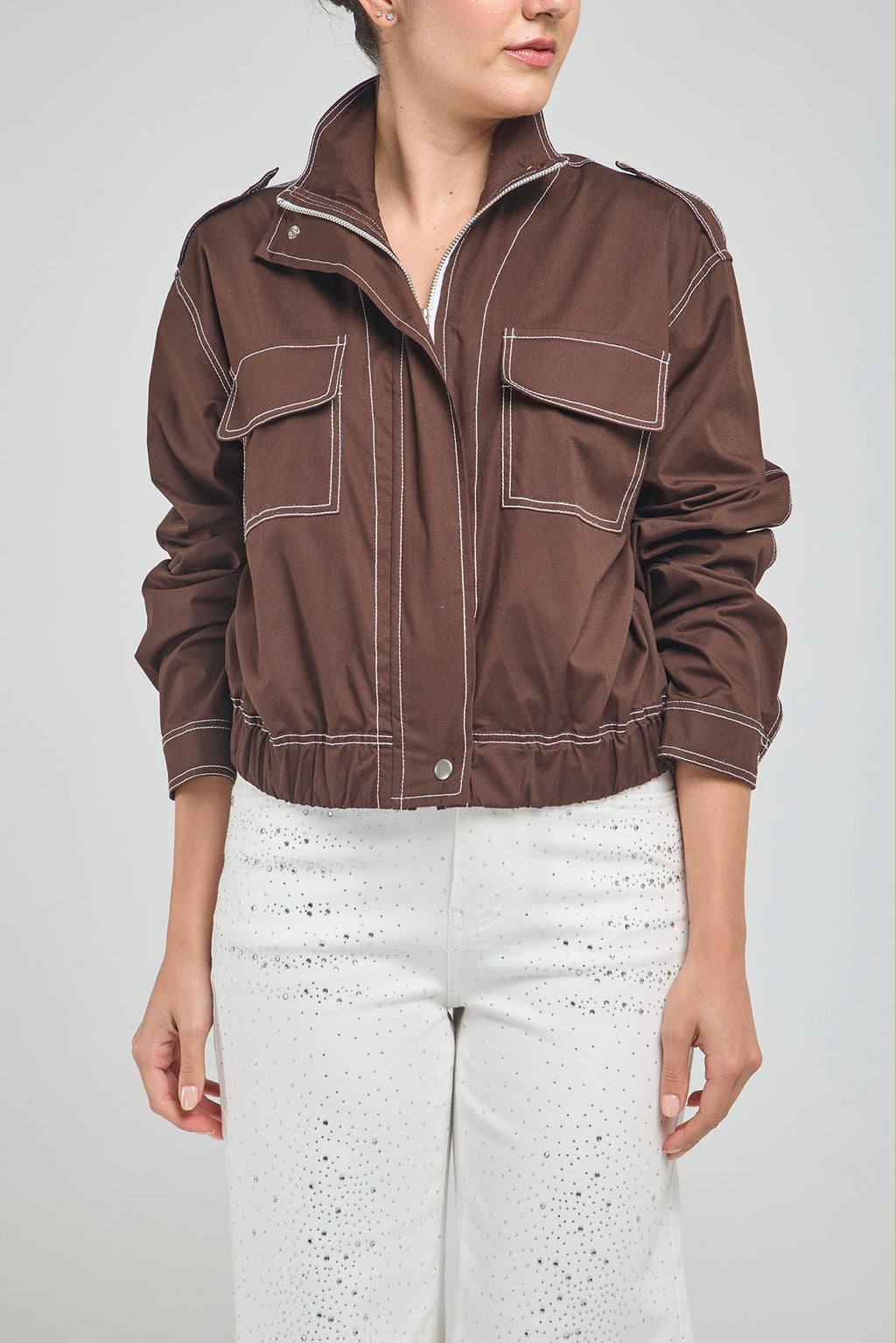 CHAQUETA PESPUNTE BOSI TAPA CIERR C/N CHARRRETERA HOMBRO
