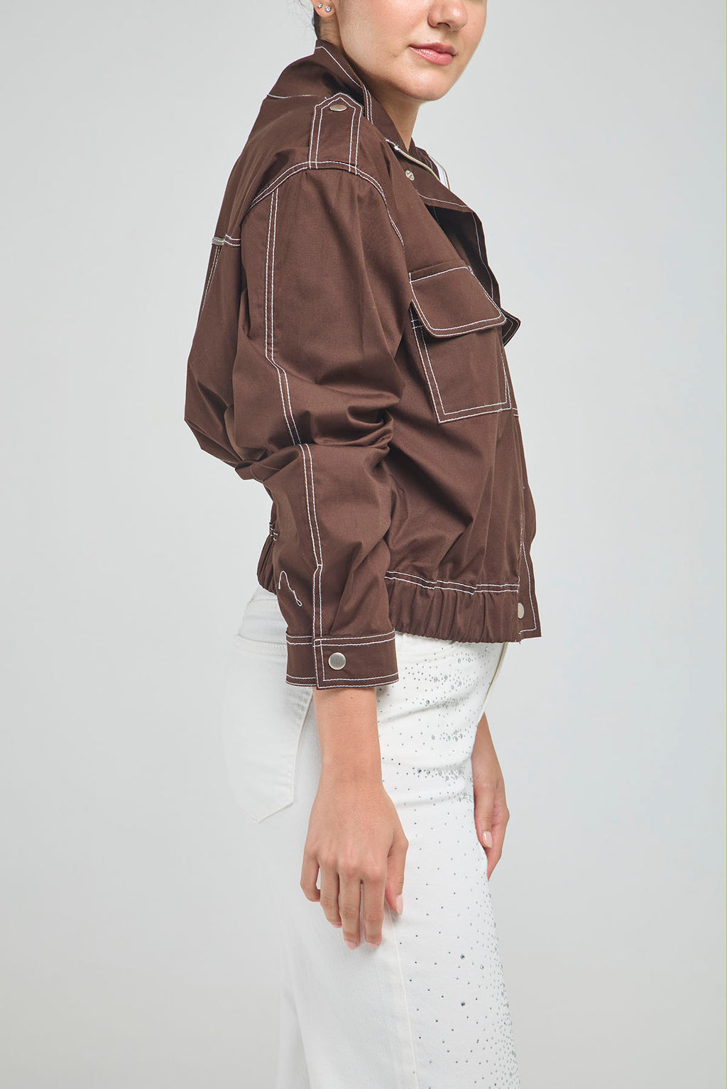 CHAQUETA PESPUNTE BOSI TAPA CIERR C/N CHARRRETERA HOMBRO