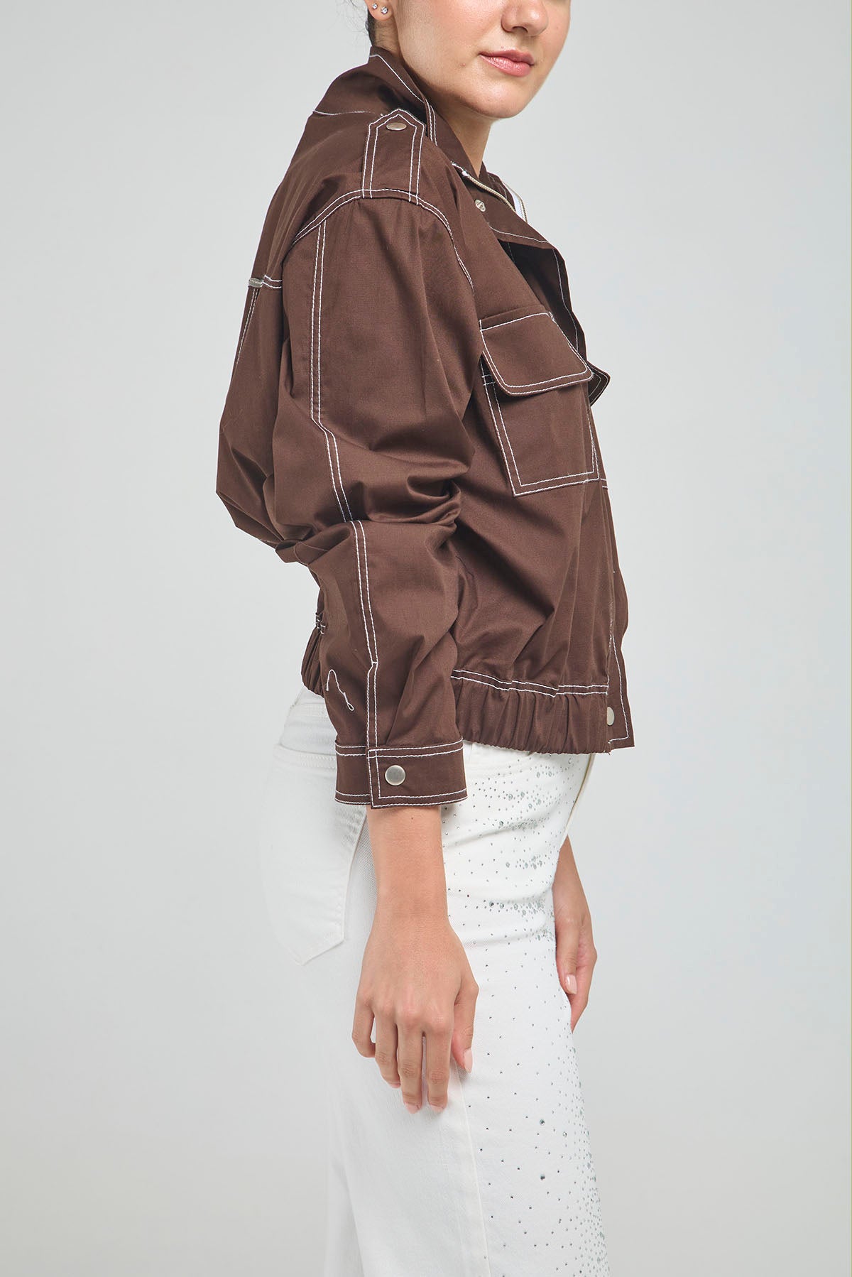 CHAQUETA PESPUNTE BOSI TAPA CIERR C/N CHARRRETERA HOMBRO