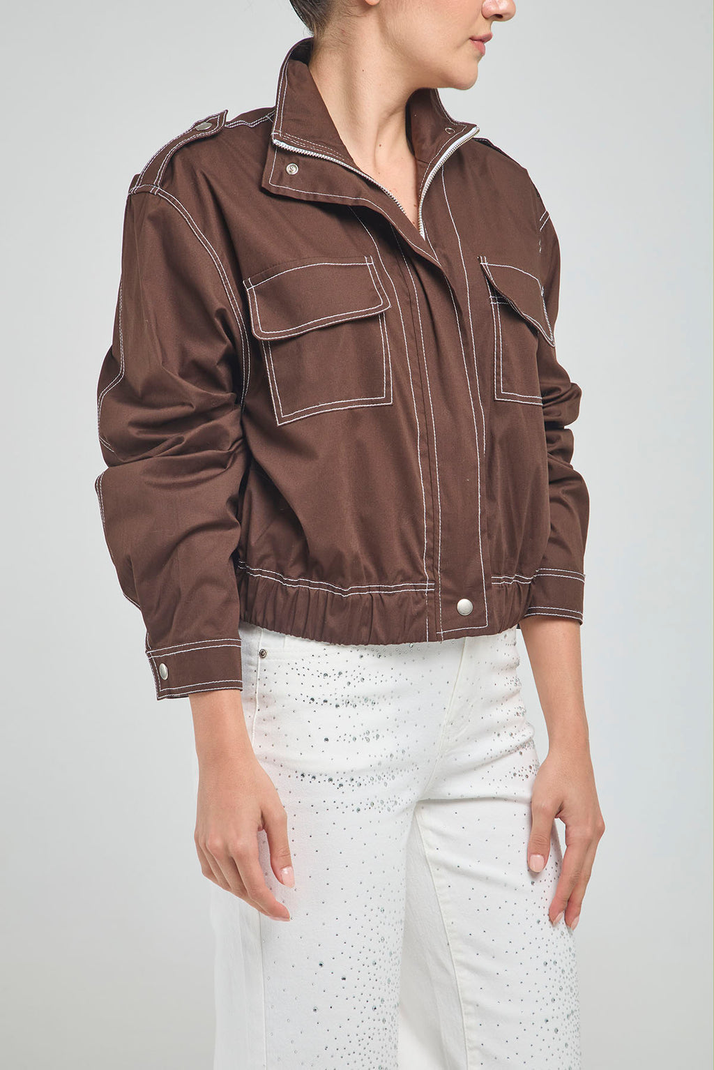 CHAQUETA PESPUNTE BOSI TAPA CIERR C/N CHARRRETERA HOMBRO