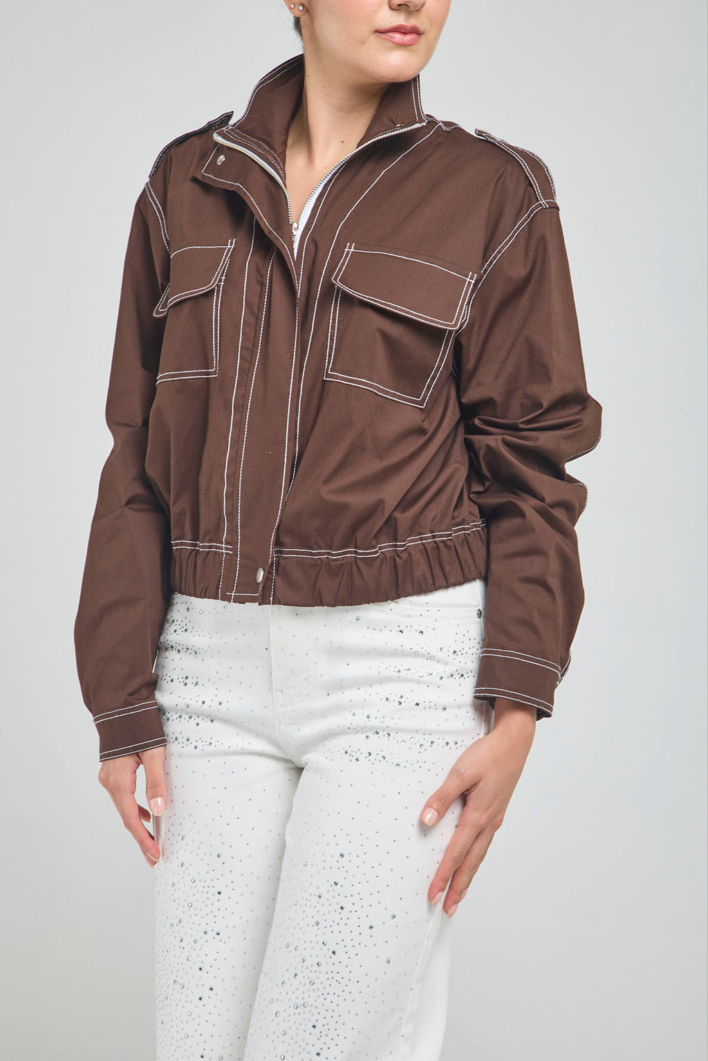 CHAQUETA PESPUNTE BOSI TAPA CIERR C/N CHARRRETERA HOMBRO