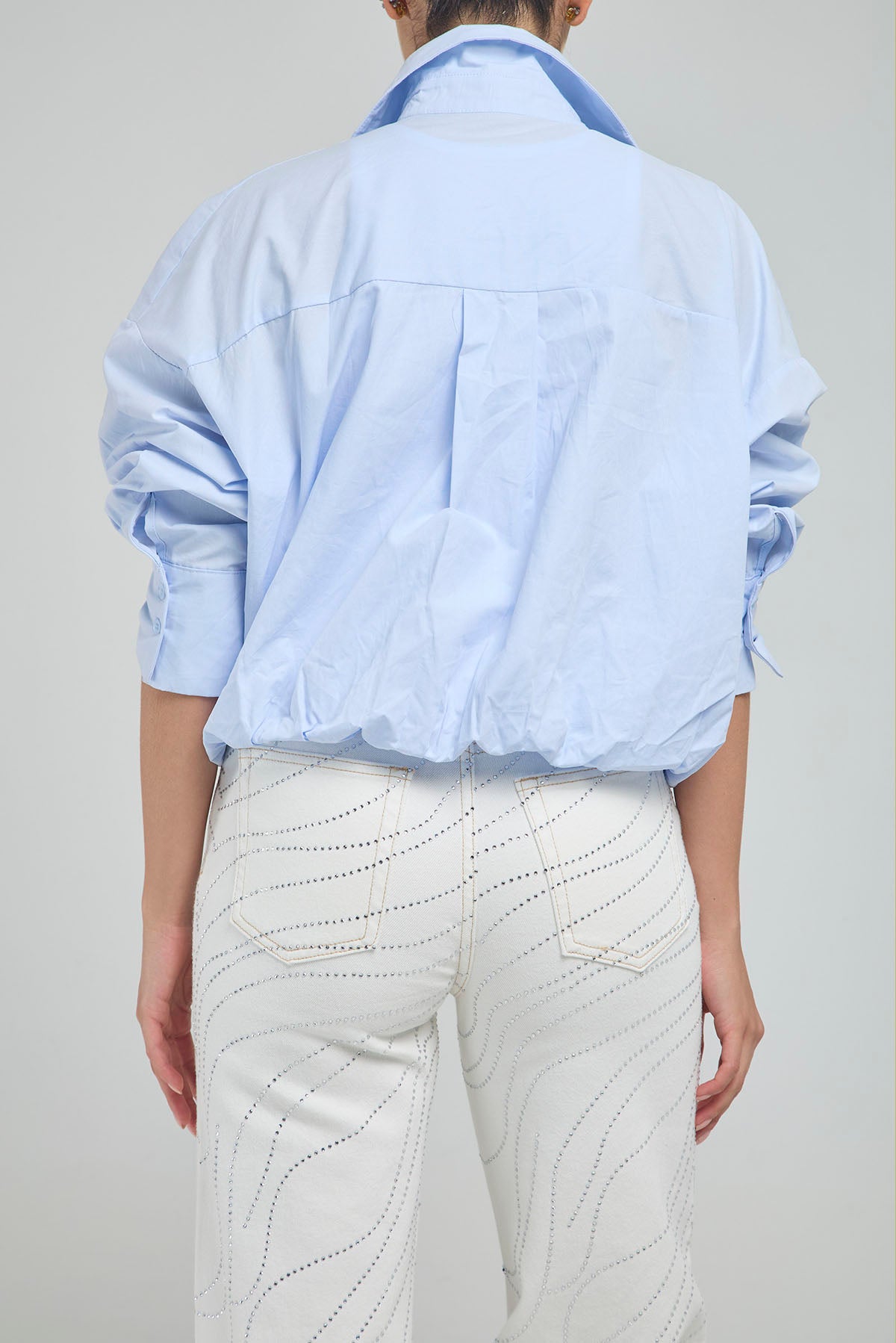 CAMISA CON TOP INTERNO RESORTE PRETINA  M/L CUELLO CAMISERO