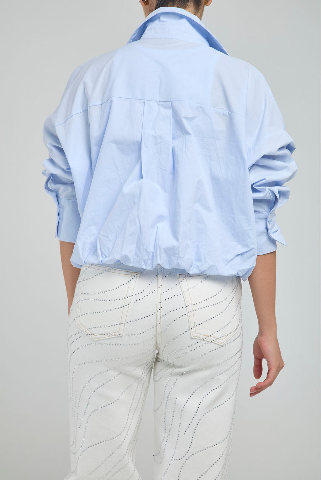 CAMISA CON TOP INTERNO RESORTE PRETINA  M/L CUELLO CAMISERO