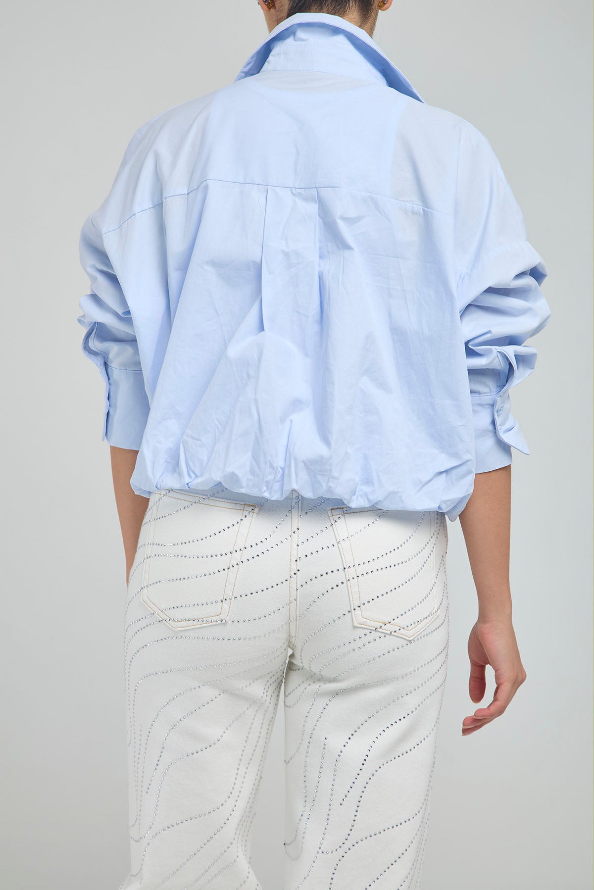 CAMISA CON TOP INTERNO RESORTE PRETINA  M/L CUELLO CAMISERO