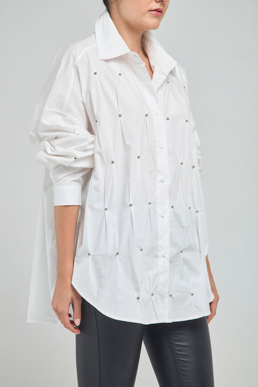 BLUSON PINZA TACHES FRENTE CUELLO CAMISERO MANGA LARGA