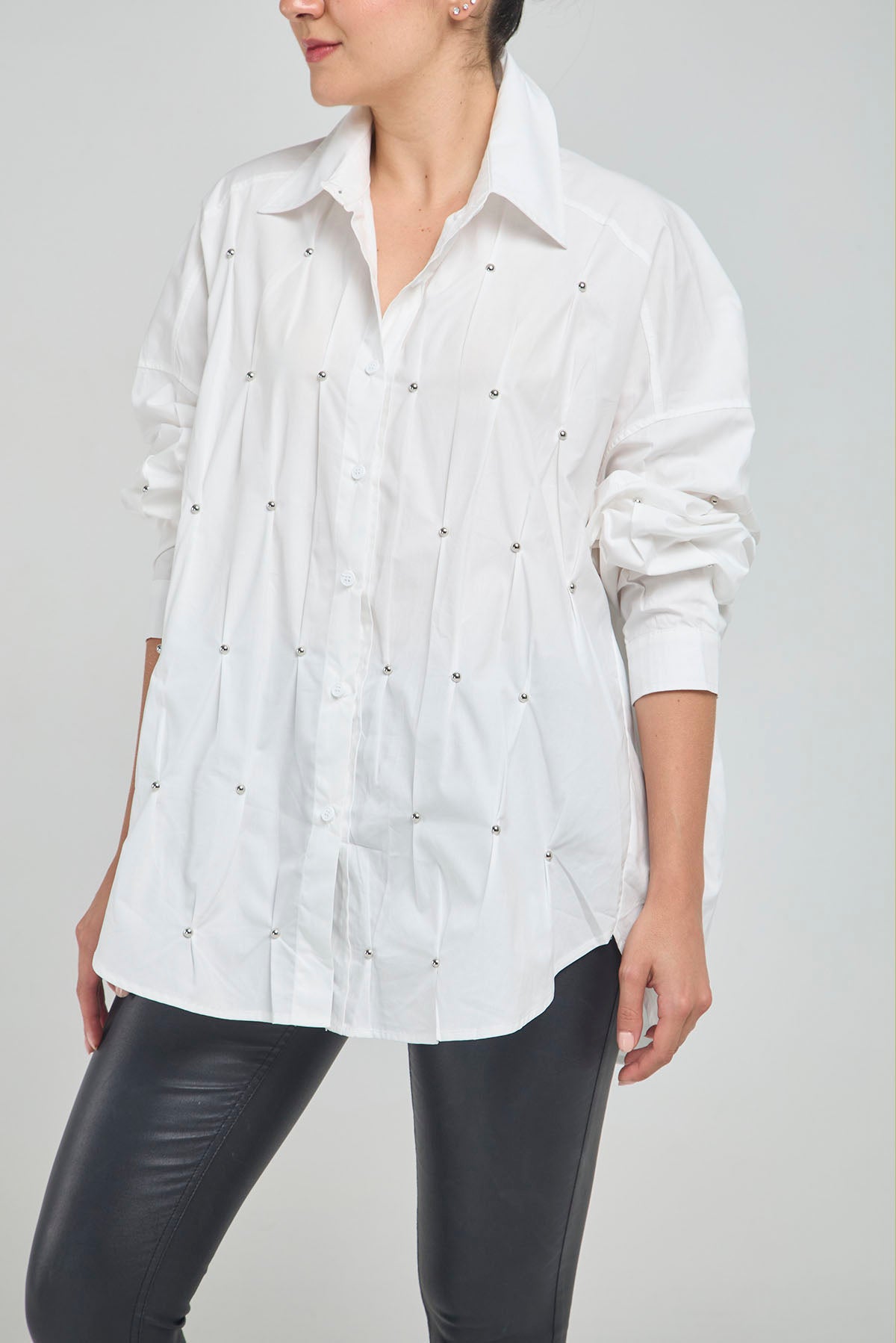 BLUSON PINZA TACHES FRENTE CUELLO CAMISERO MANGA LARGA