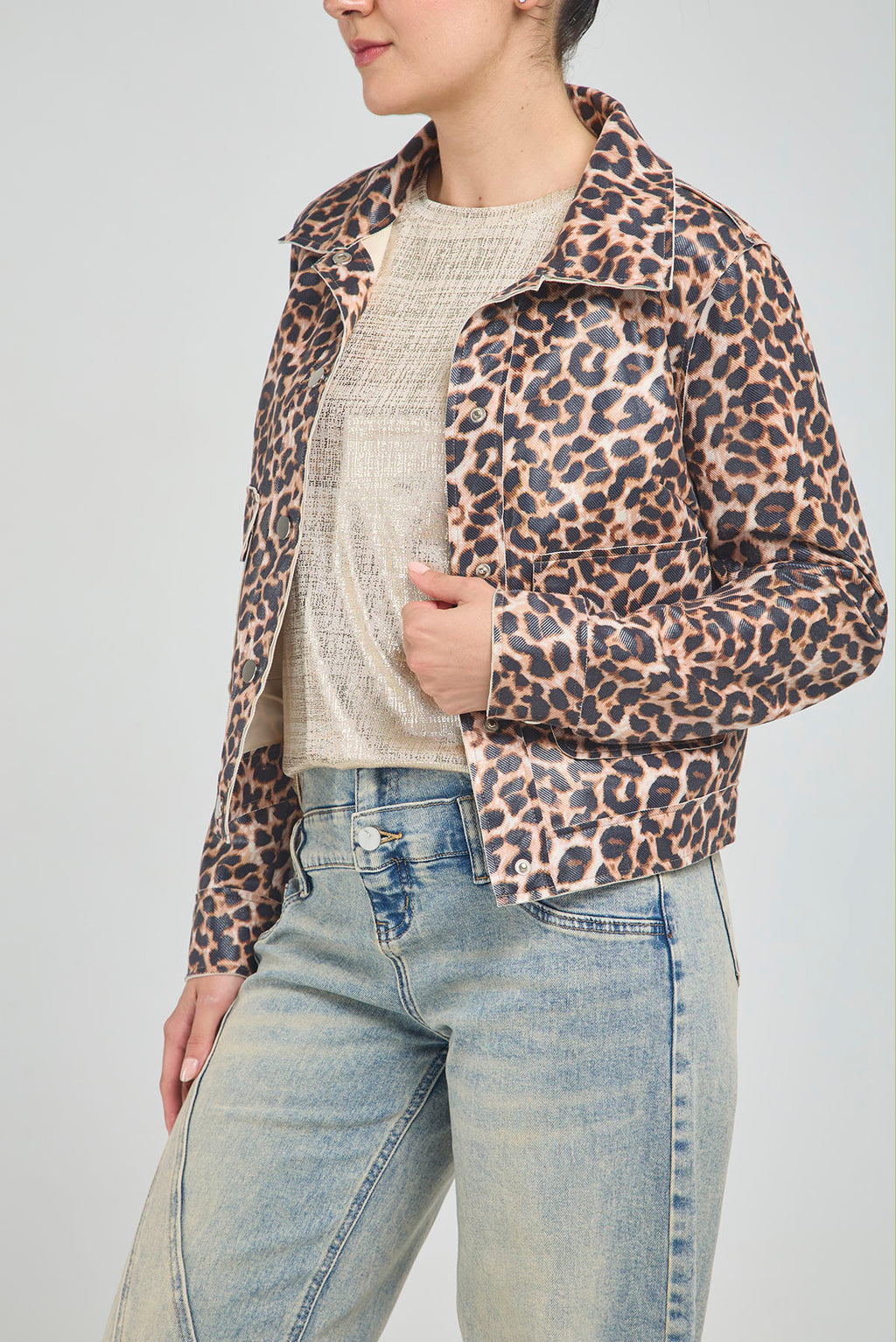 CHAQUETA ANIMAL PRIT BOLSILLO TAPAS BROCHE MANGA LARGA
