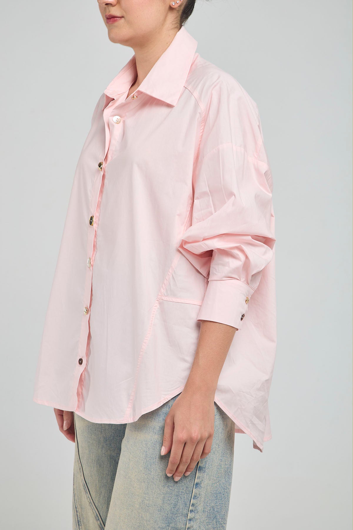 CAMISA CORTE LADOS FRENTE BOTON VARIOS CUELLO CAMISERO