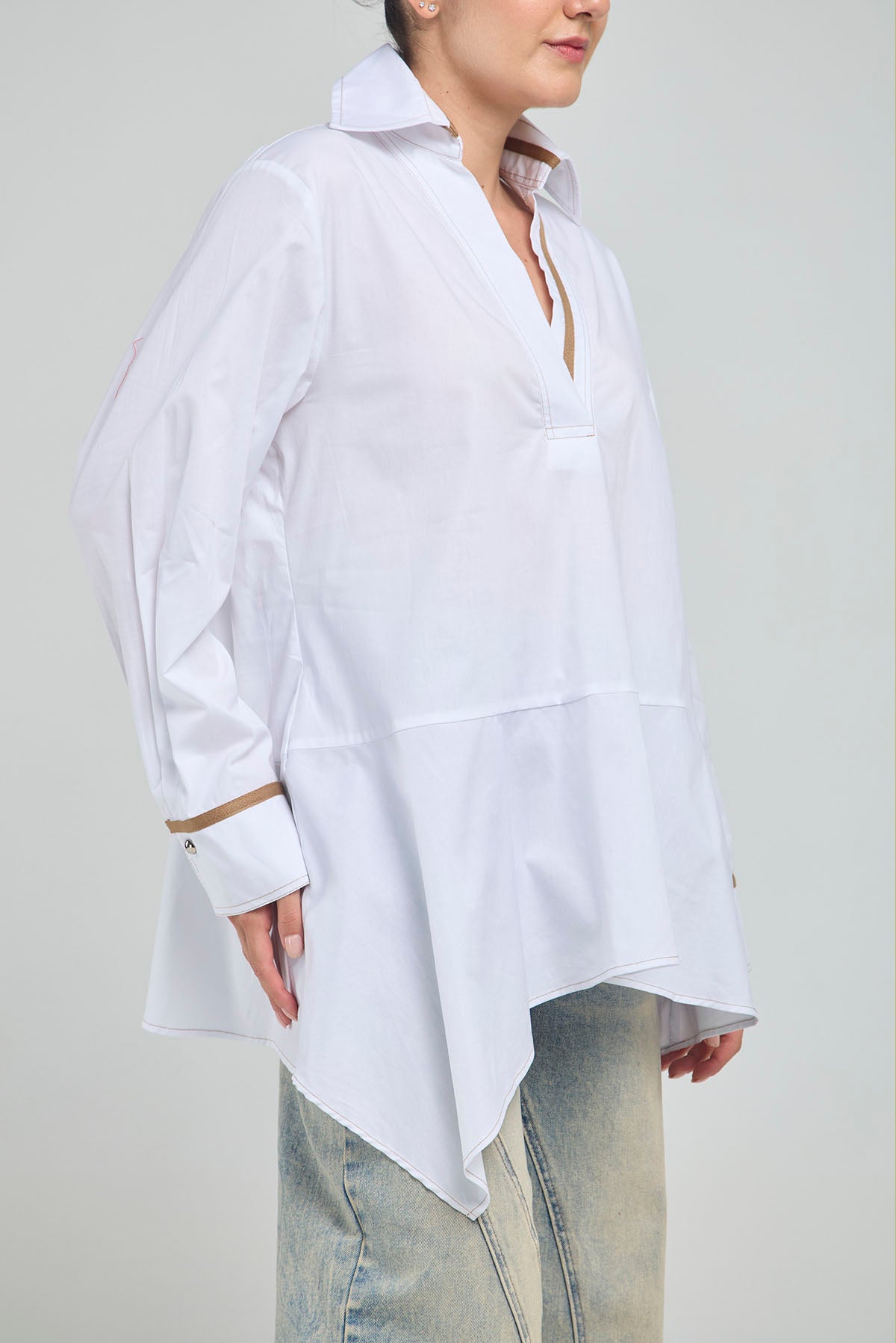 BLUSON CON BOLERO PERILLA INTERNA Y CUELLO CAMISERO