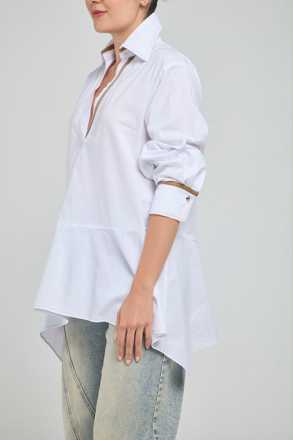 BLUSON CON BOLERO PERILLA INTERNA Y CUELLO CAMISERO