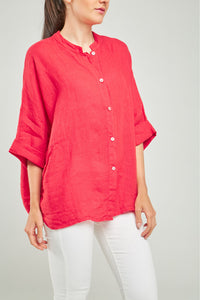 BLUSA LINO PRENSE DIAGONAL  CORTE ATRAS C/N