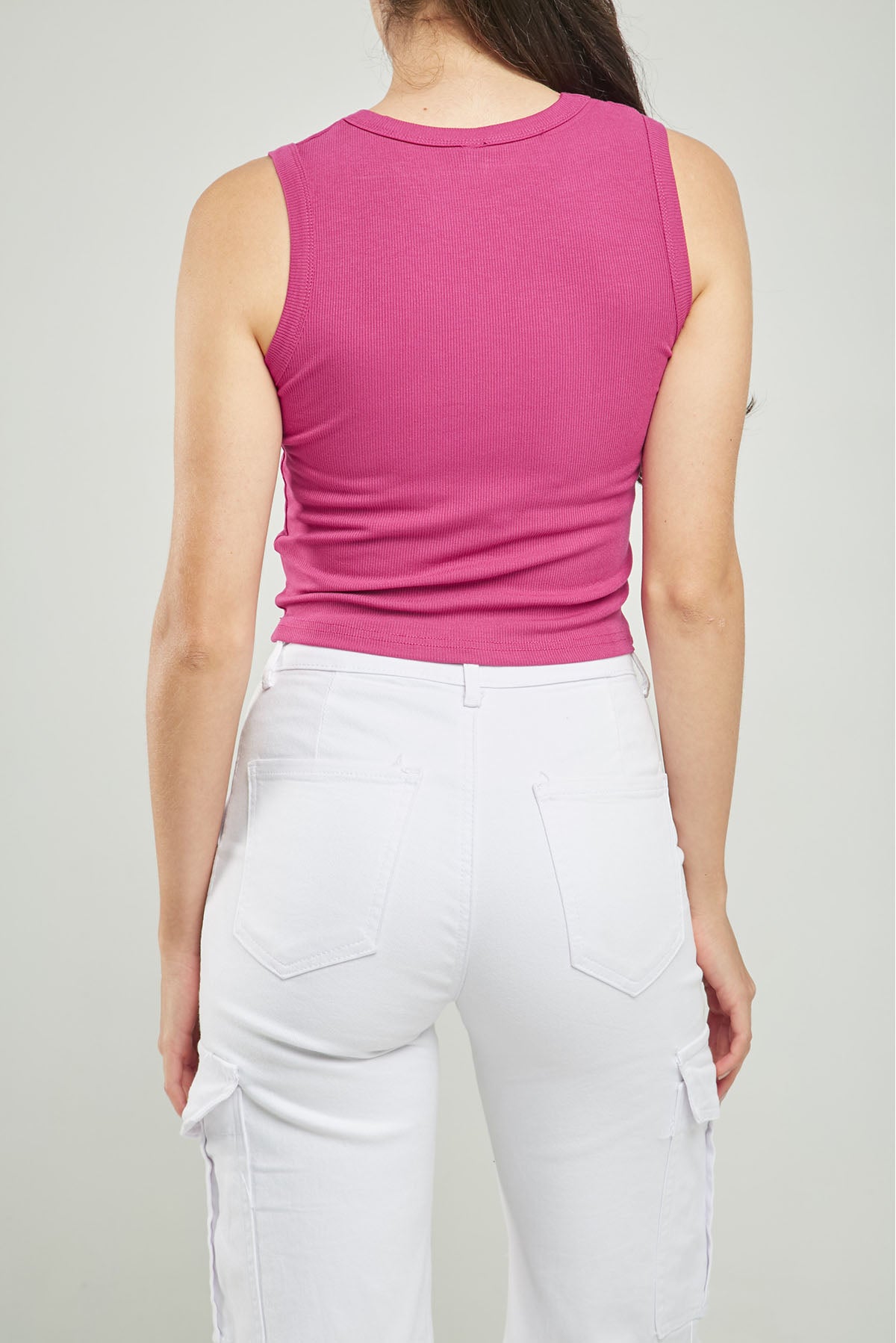 CAMISETA TEJIDA ACANALADA CUE/RED M/SISA