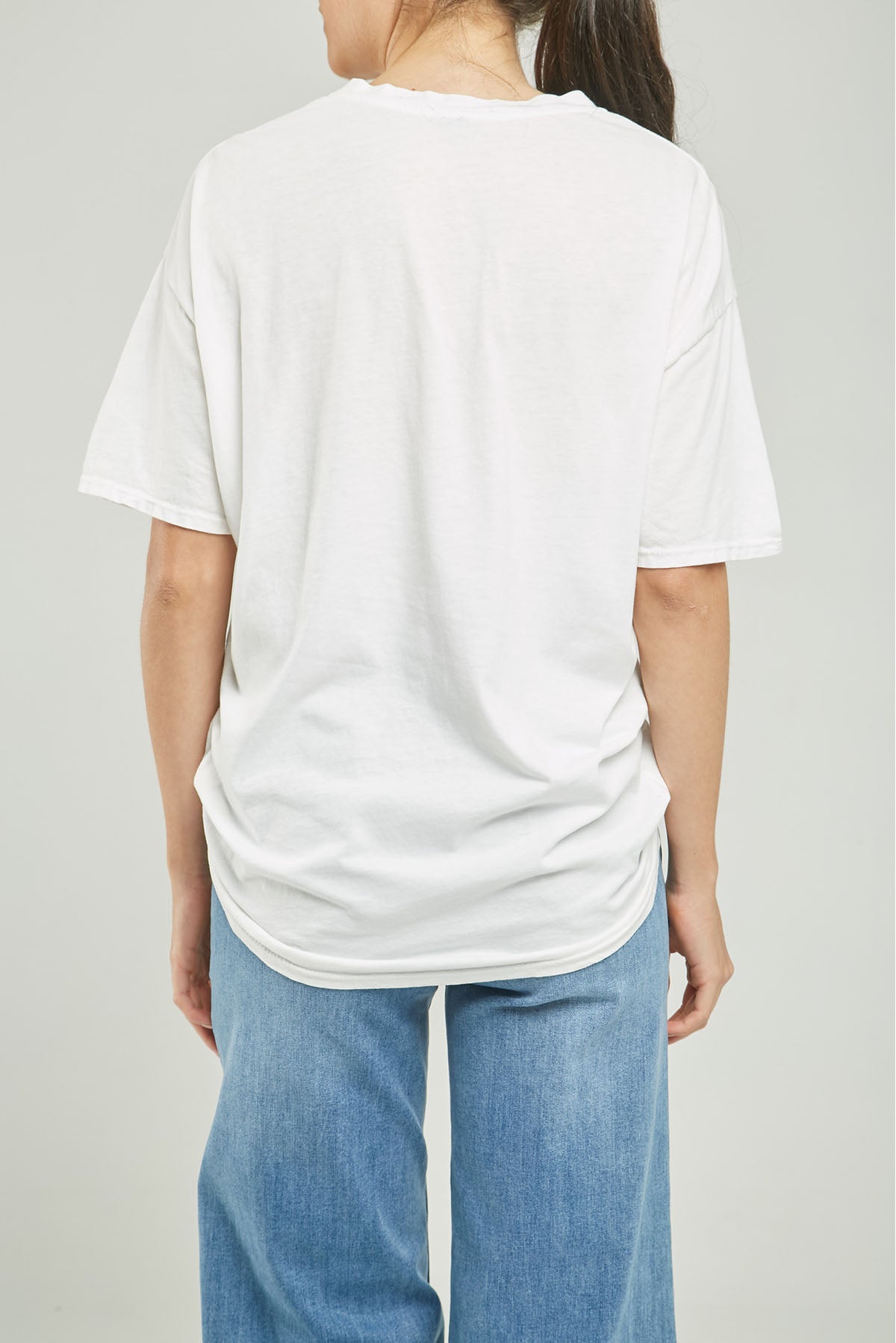 CAMISETA FLORES GRANDES ADELANTE C/R M/C