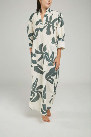 VESTIDO ESTAMPADO TREBOL BOLSILLOS  REC/LAD RES/PU